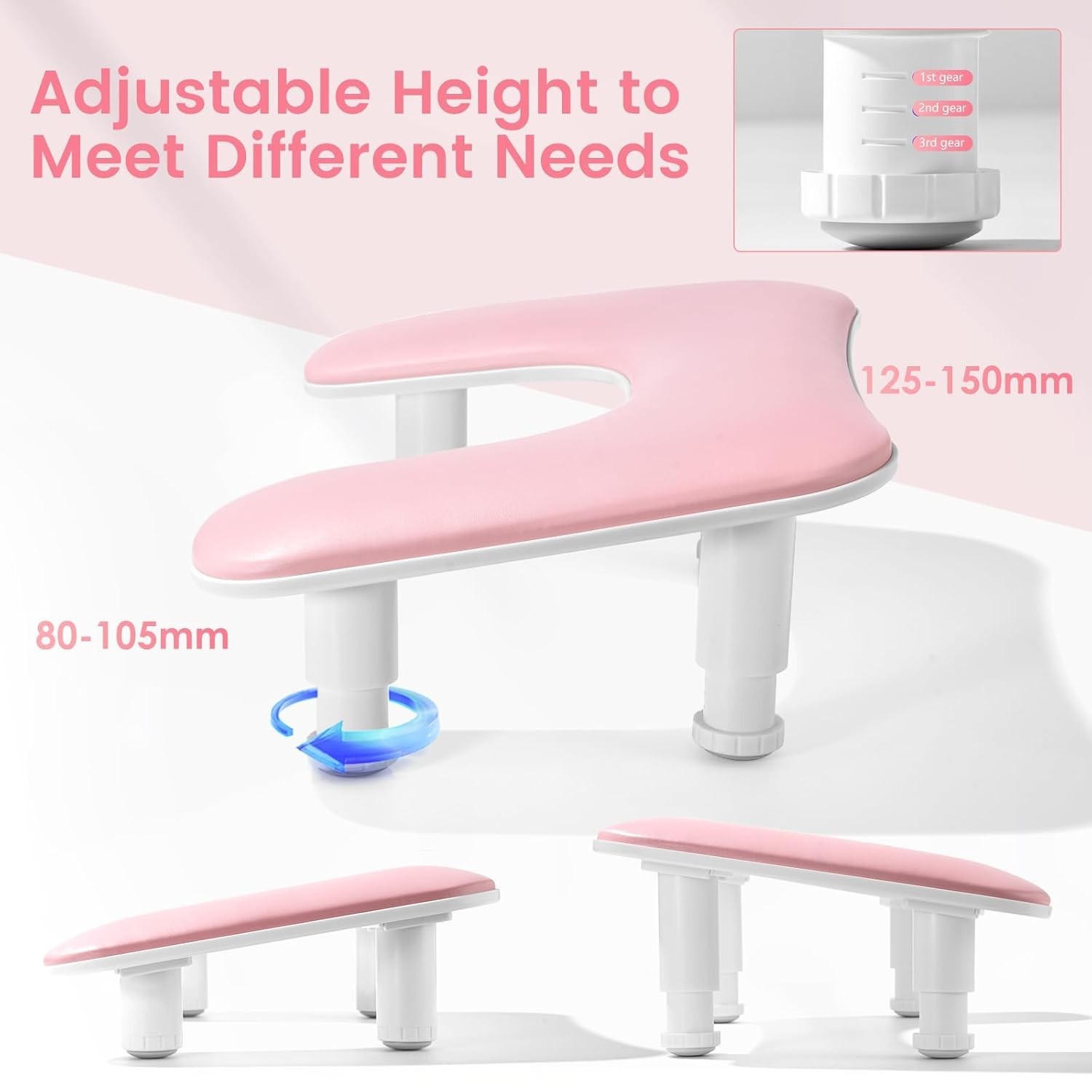 Big Arm Rest for Nails Tech: 2Nd Generation U-Shaped Manicure Nail Arm Rest Stan