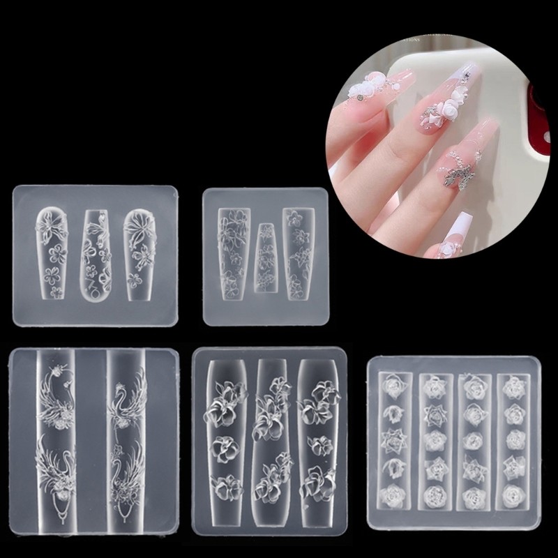 Easy to Use Silicone Mold for Detailed 3D Nail Art Nail Accesory for Manicurists