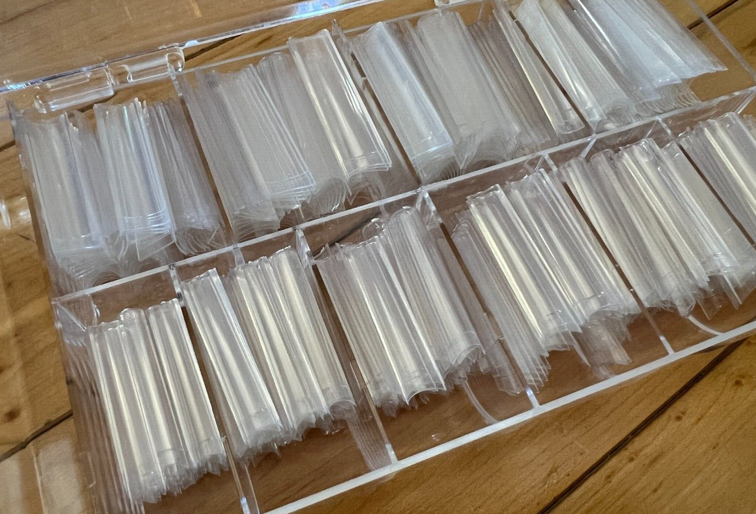 1500 Pc Extra Long C Curve Tapered Square False Nail Tips Acrylic Half Cover Tip
