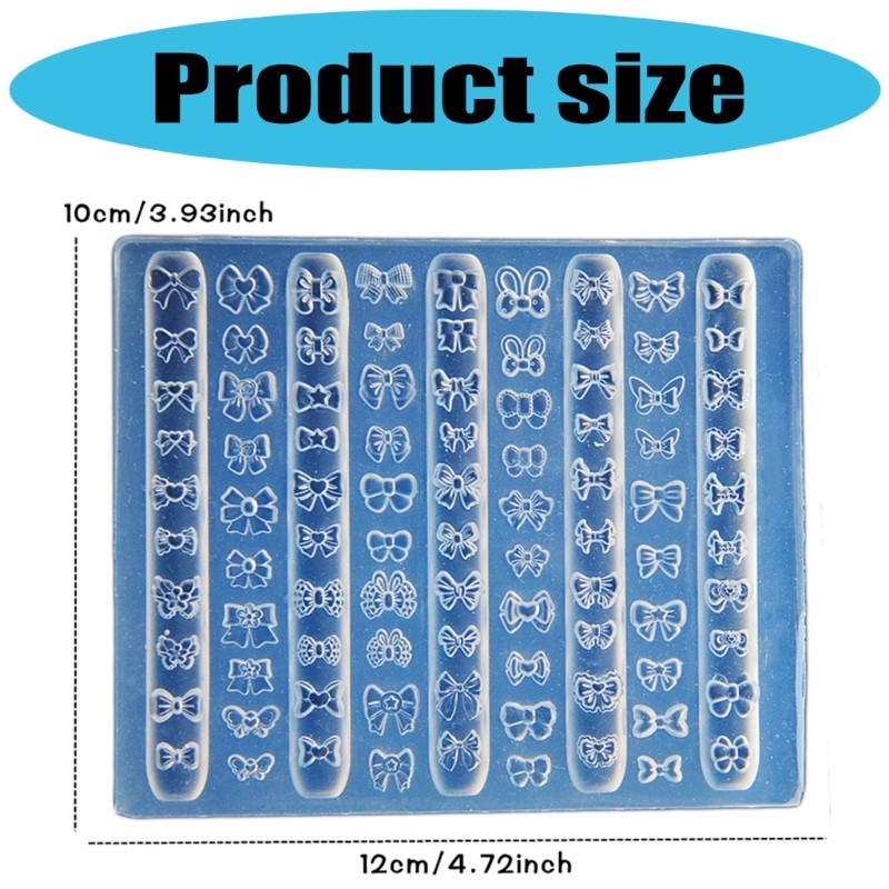 Lovely Bowknot Nail Art Mould Portable Accessory for Jewelry and Craft Supplies