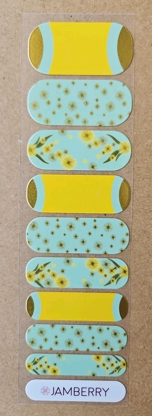 JAMBERRY AUSTRALIA DAY 2018 HALF SHEET NAIL WRAP RETIRED GGG FEBRUARY 2019
