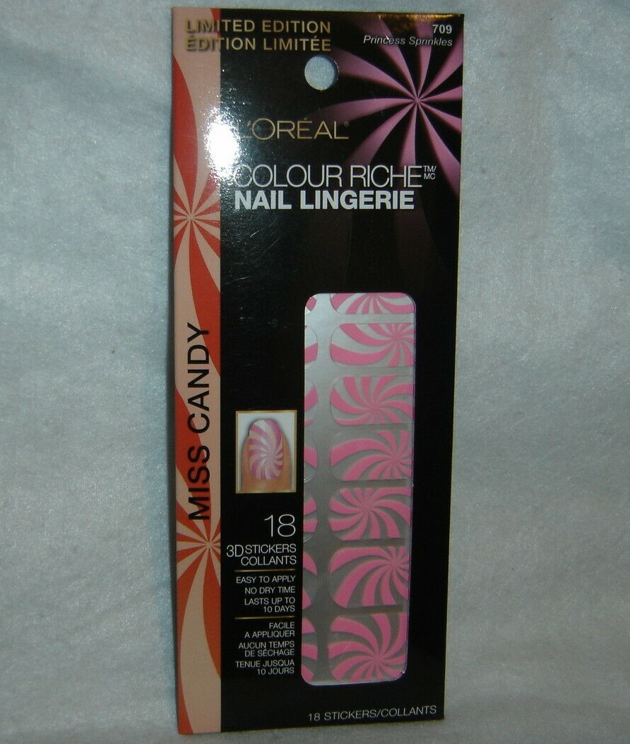 L’OREAL*COLOUR RICHE*3D Nail Lingerie #709 PRINCESS SPRINKLES~BRAND NEW~SEALED