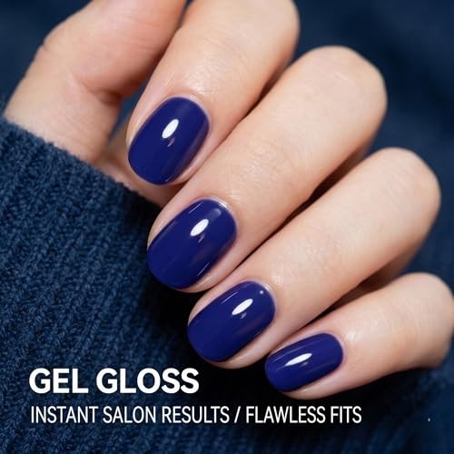 Sapphire Gel Nail Strips – Semi Cured – No UV LED Lamp Needed – Sapphire