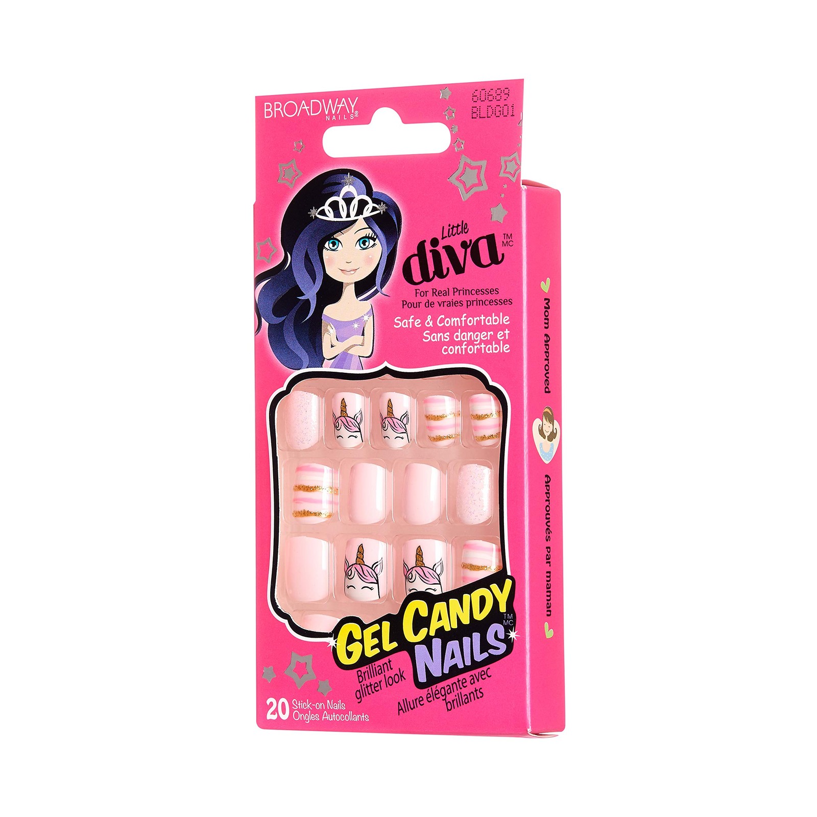 Broadway Little Diva Gel Candy Stick On Nails No Glue Needed