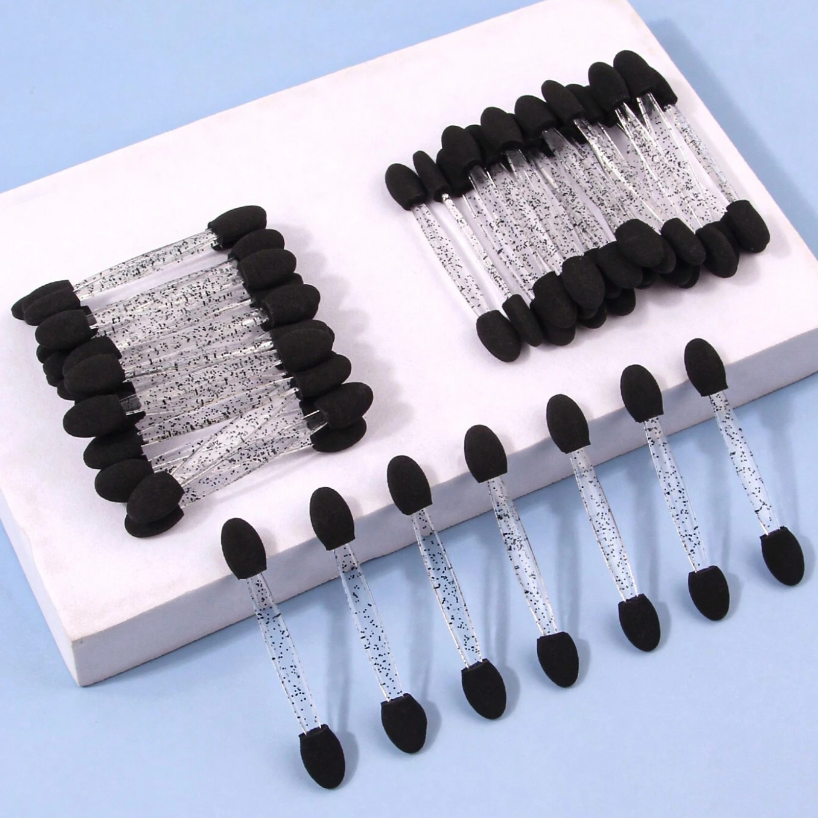 50pcs Sponge Brush Double-Ended for Gradient Nail Art with Handheld for Women