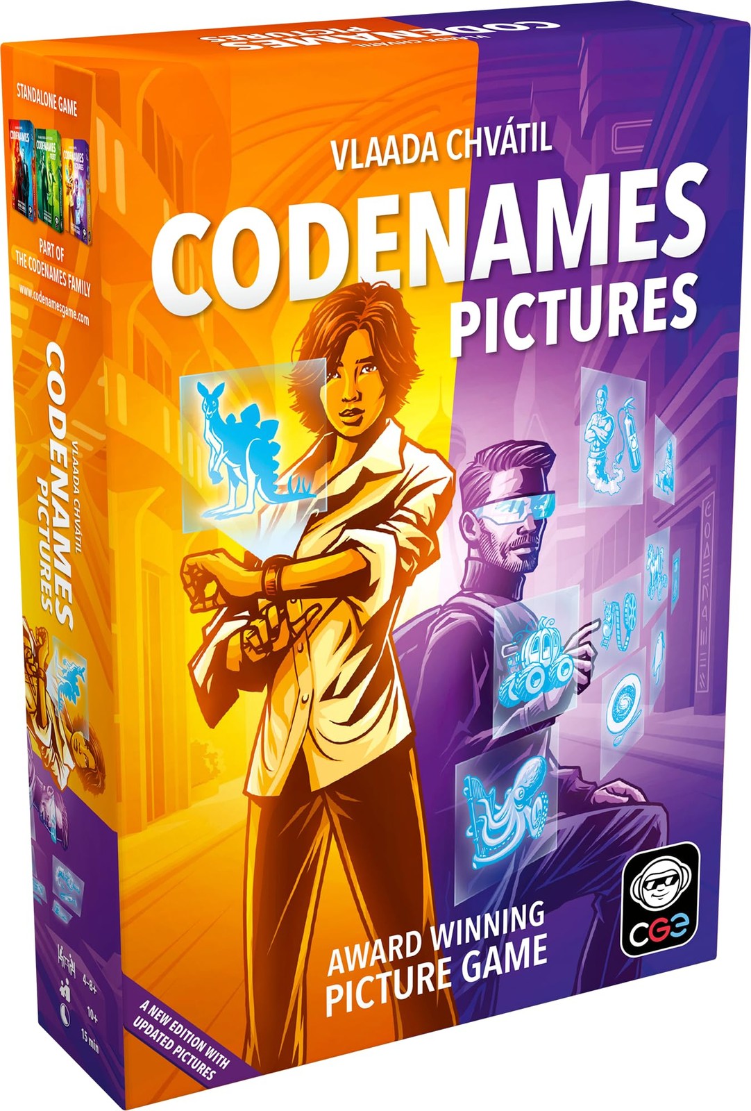 CGE Codenames: Pictures Board Game (2nd 9 inches x 6.5 inches, Multicolor
