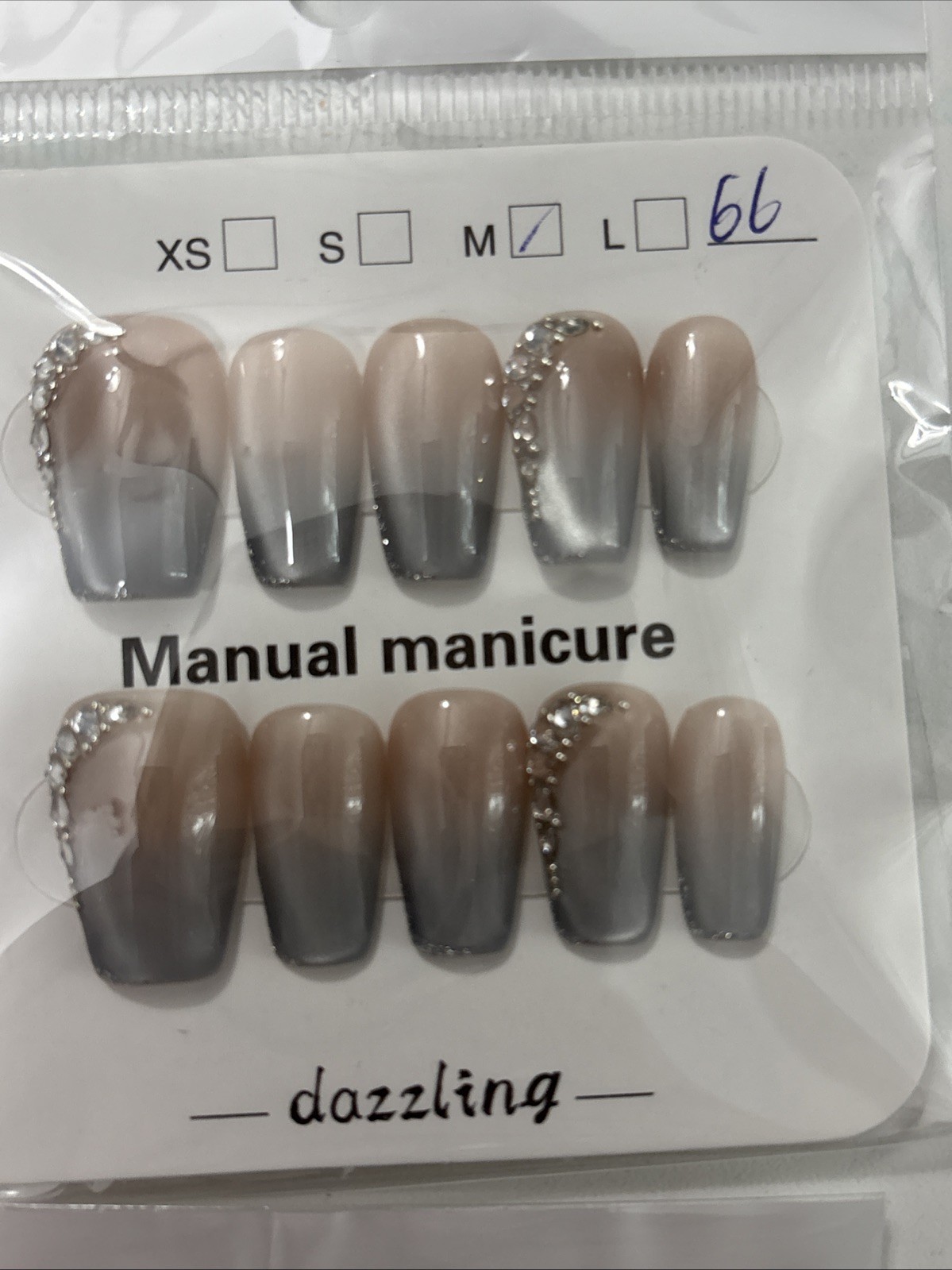 Press On Nail 10 Sets Size m