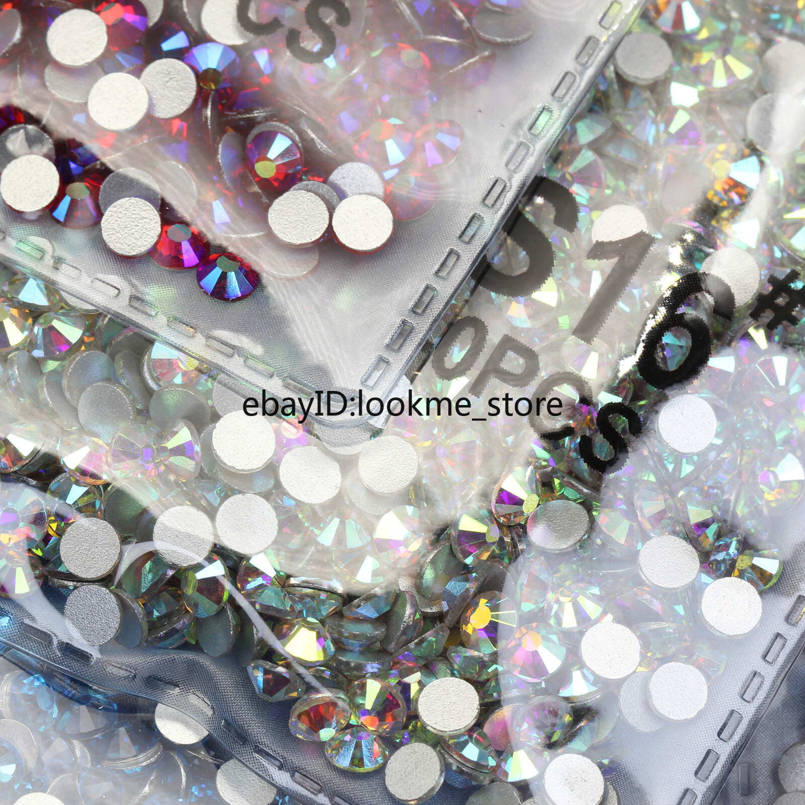 1440pcs 4mm (ss16) Crystal Glass Rhinestones Flatback Gems Nail Art Crafts Decor