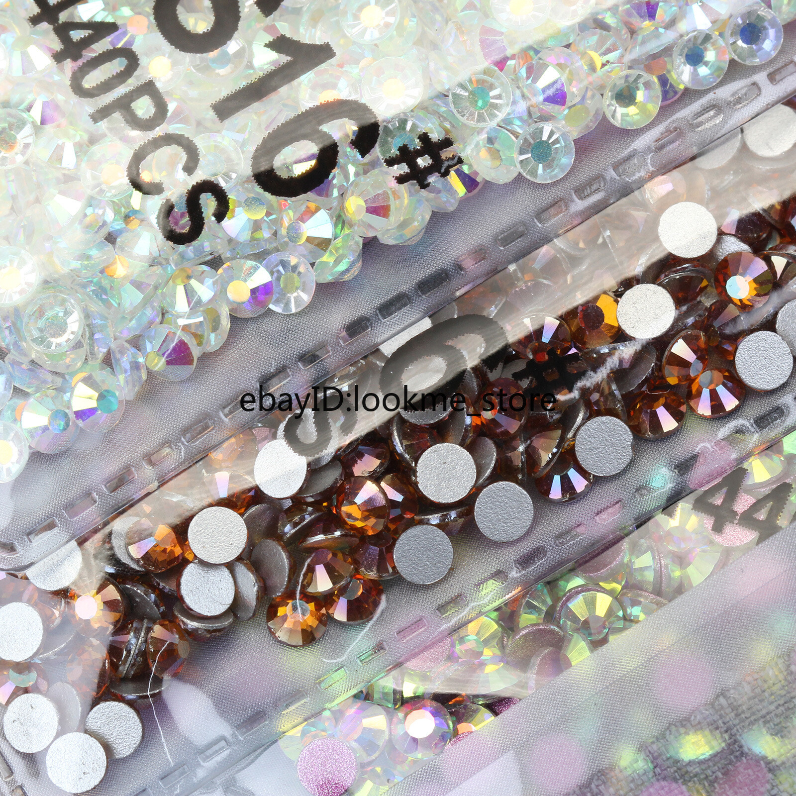 1440pcs 4mm (ss16) Crystal Glass Rhinestones Flatback Gems Nail Art Crafts Decor