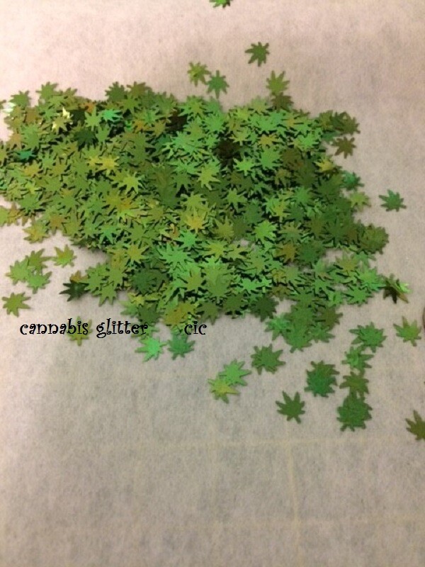 Glitter Weed Nail Body Art Glitter, Tumblers, Marijuana Leaf , Holographic Epoxy