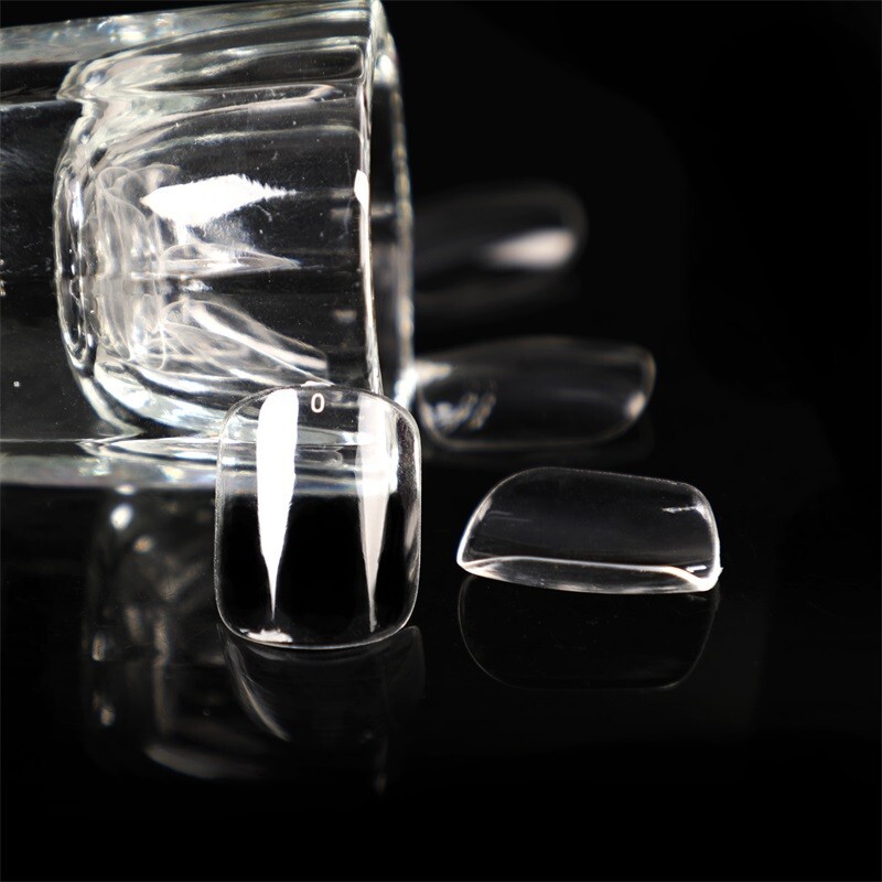 240pcs Ultra Short Square Gel Nail Tips Full Coverage Extension False Nails