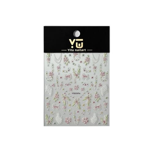 Spring Nail Stickers for Nail Art Butterfly Flower Nail Flower Nail Stickers-7