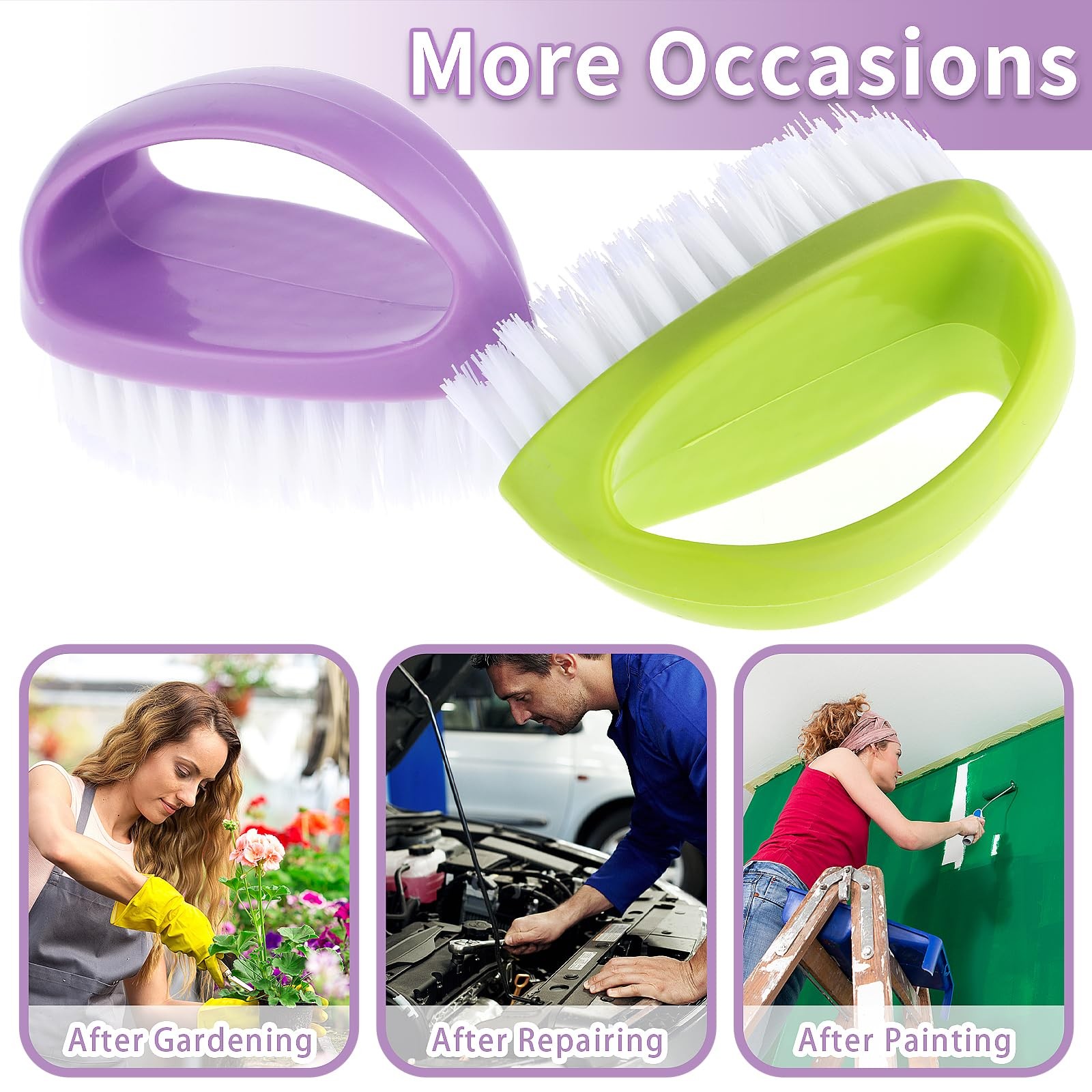 Cobee 2 Pack Hand Nail Brush for Cleaning Fingernails Durable Stiff Bristles …