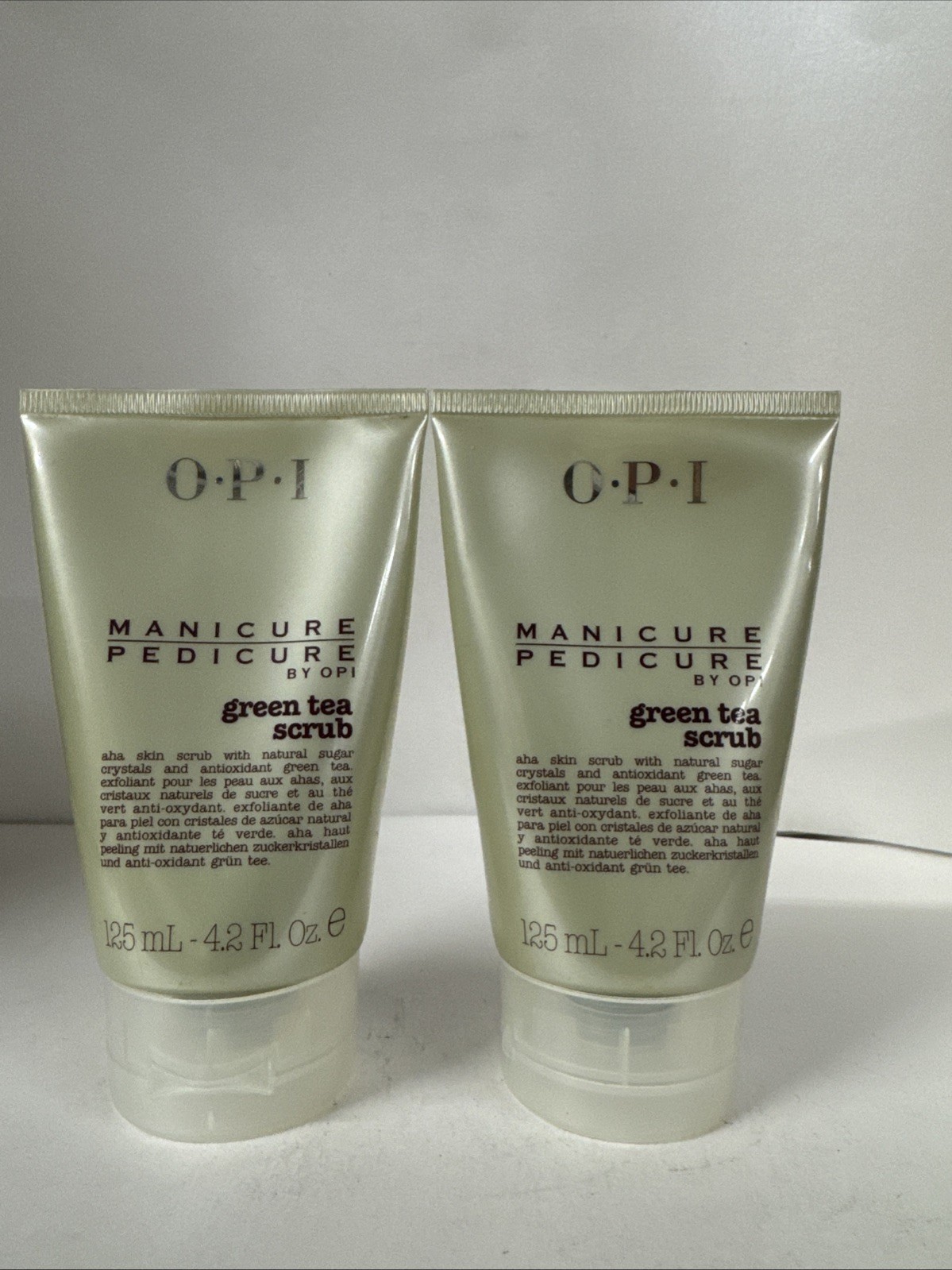 2 Pack — OPI Manicure Pedicure Green tea scrub 4.2 oz