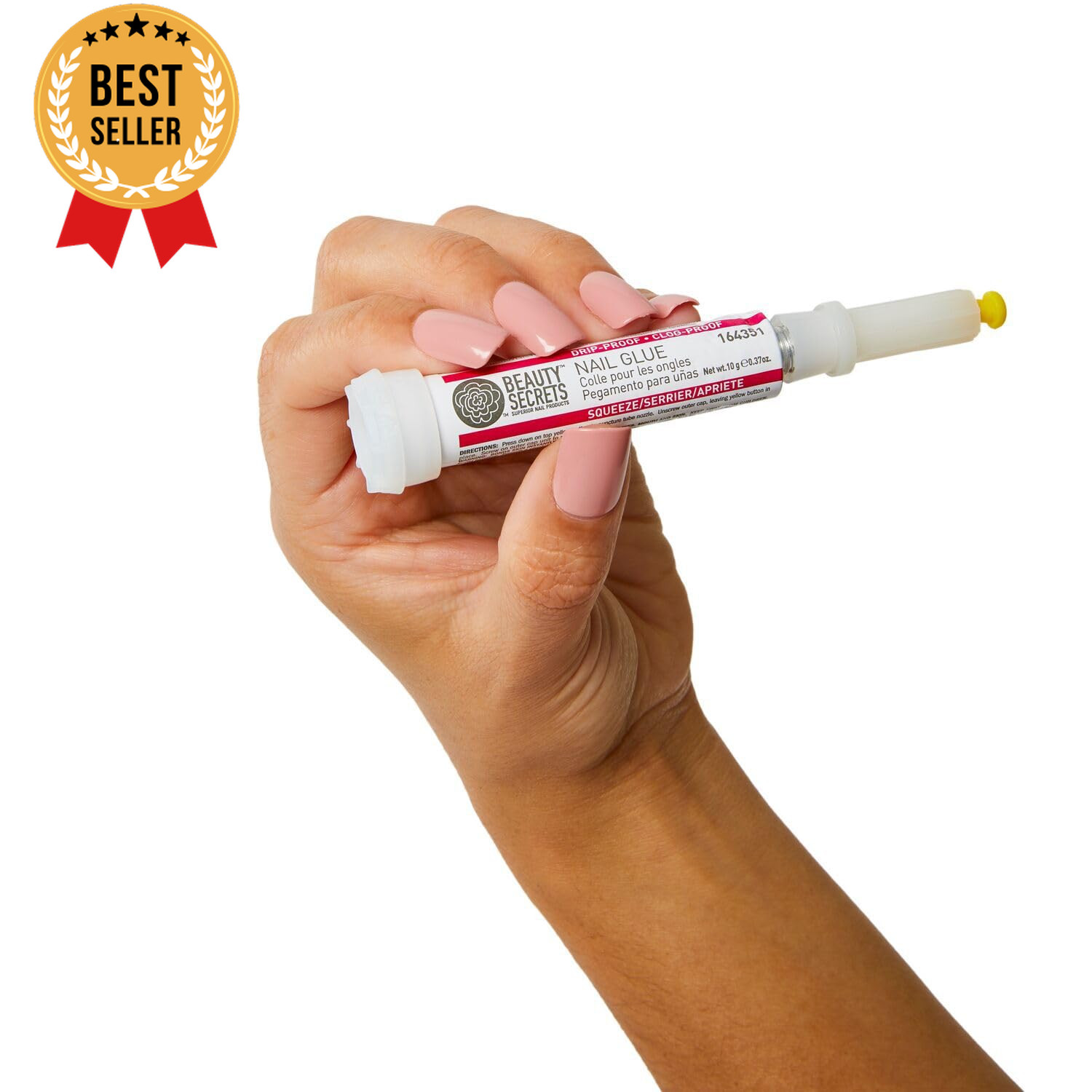 Drip & Clog Proof Nail Glue with Zebra Cushion Nail File 180/100 Grit