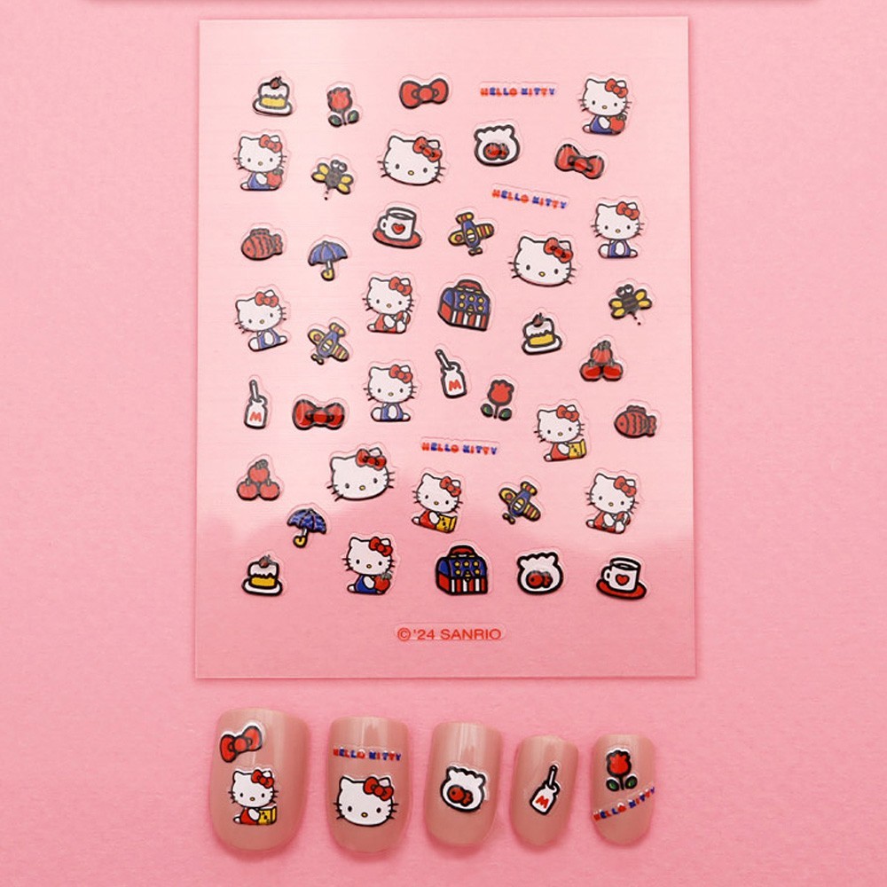 Hello Kitty Nail Stickers Set – 2 Sheets | Retro Kawaii Nail Art Sanrio Korea