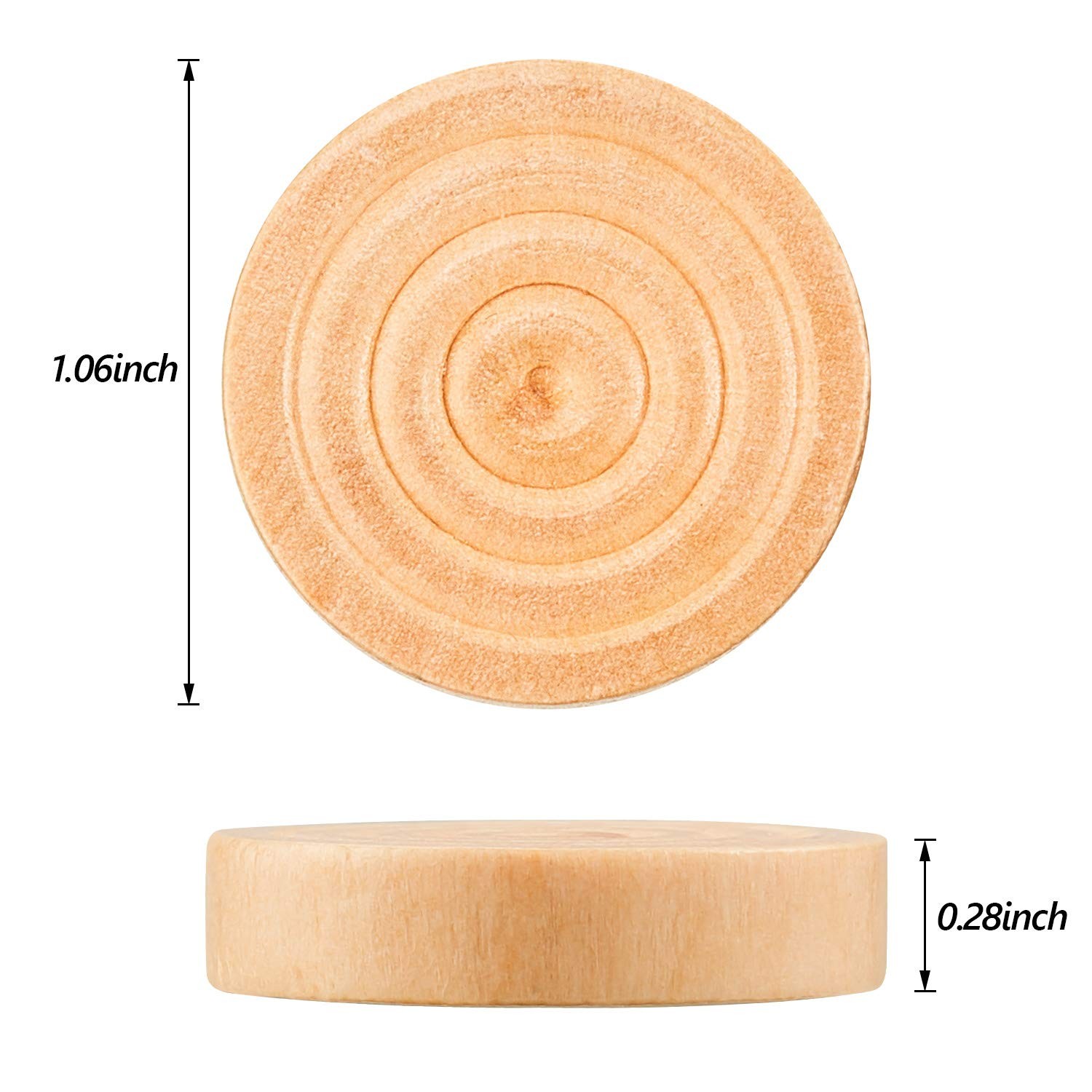 Skylety 72 Pieces Wood Checkers 1.06 Inch inches in diameter, Brown