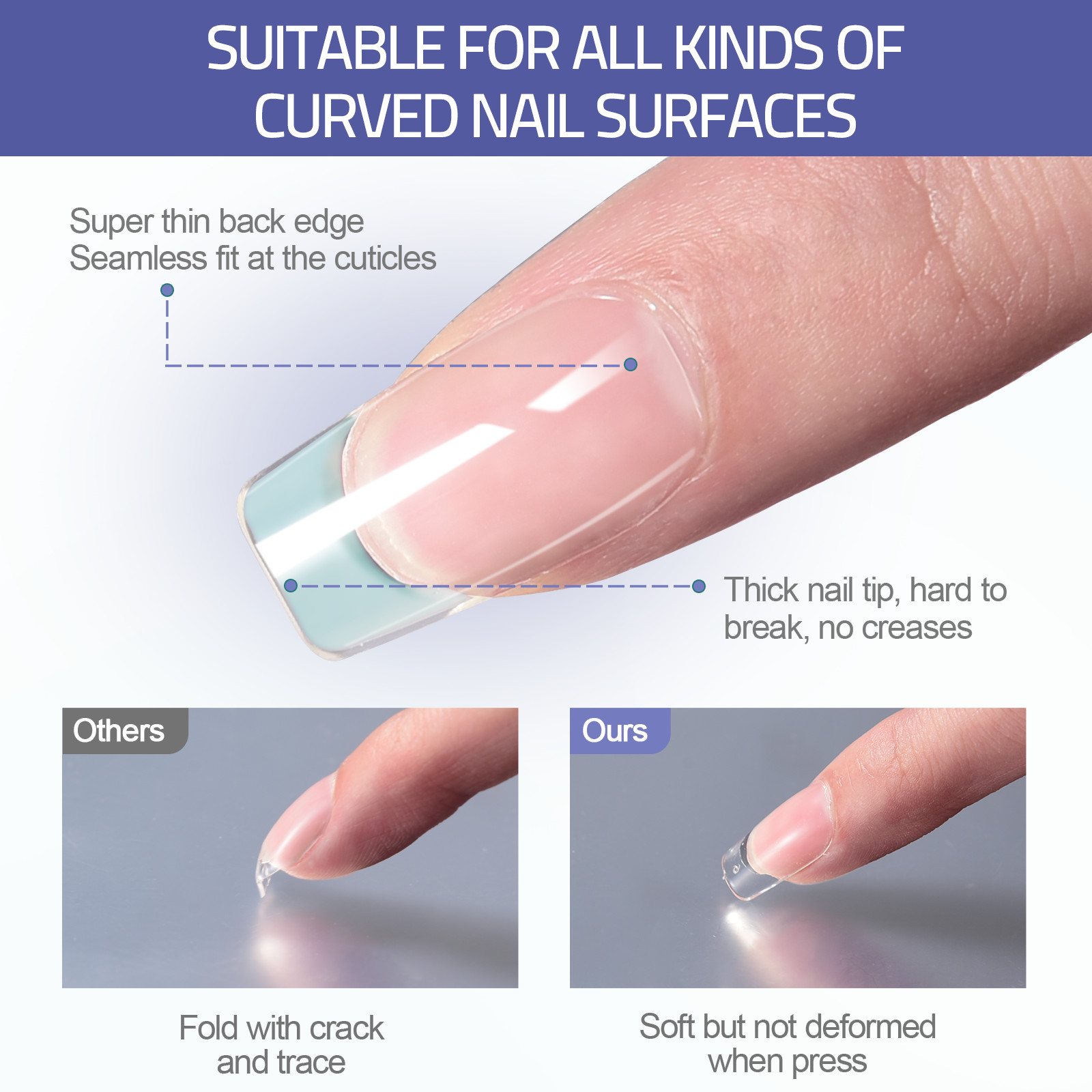Gel X Nail Tips – Soft Gel Extensions for DIY Salon Nails | Square