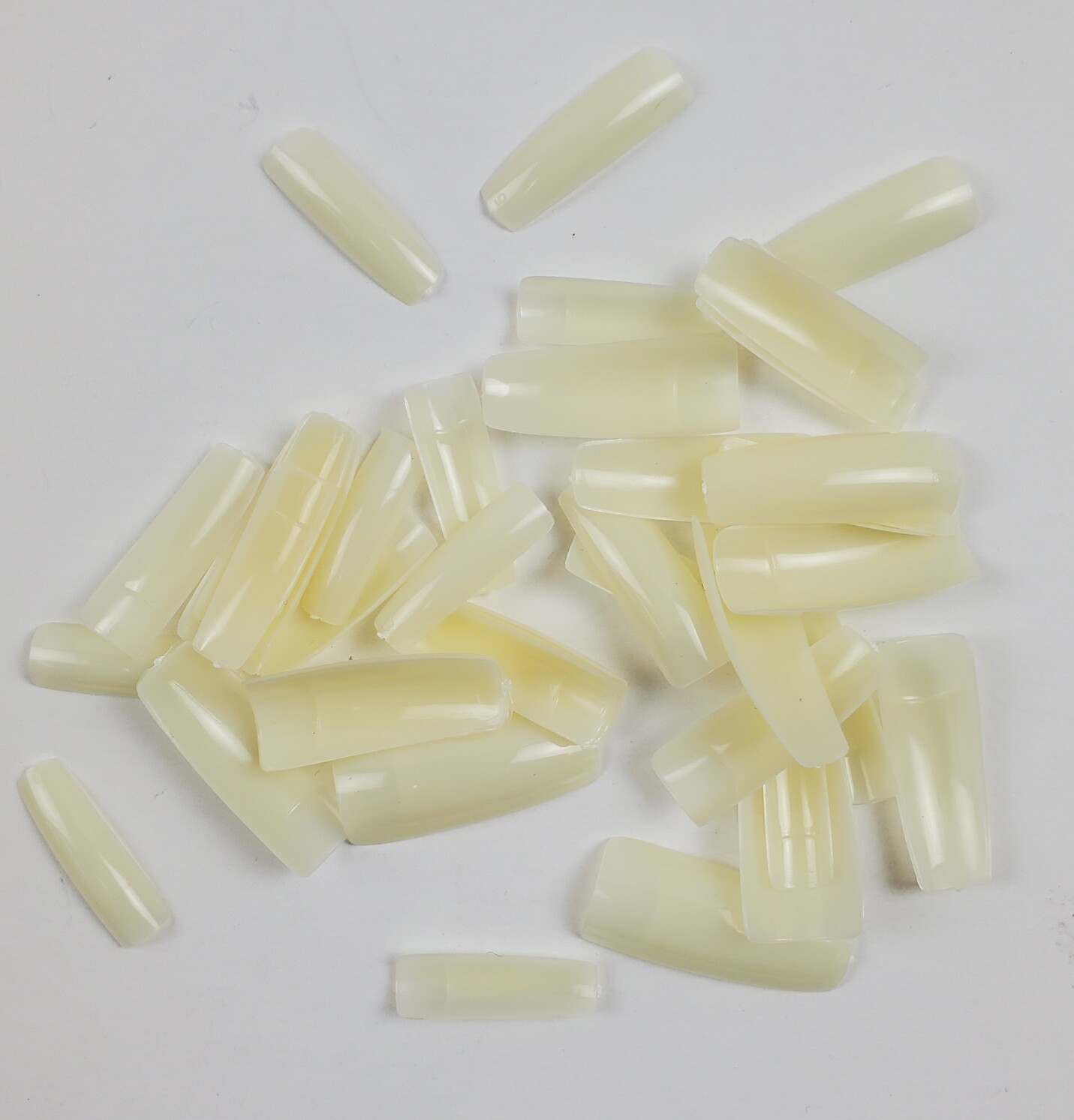 500-1000 pcs DIY Coffin Nail Tips Long Square French False Nails Natural