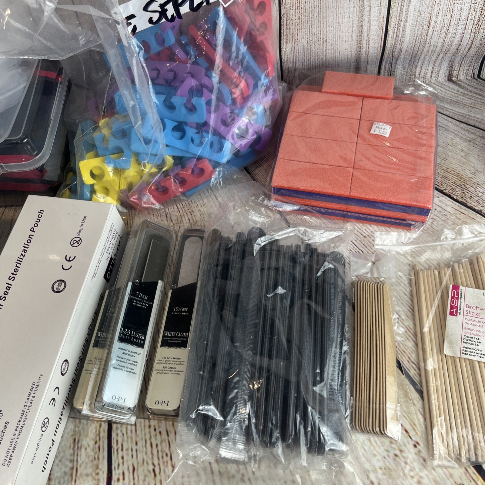 False Nail Tech Supplies Salon Liquidation Lot Technician File Buff Tool 10lb