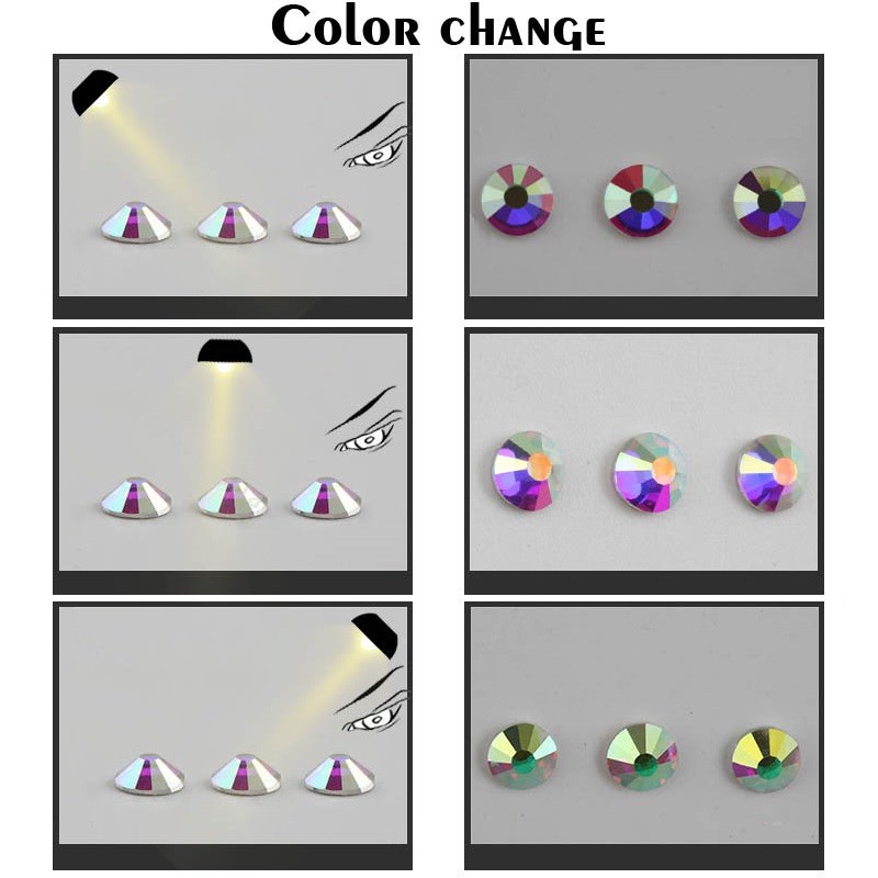 1440pcs Crystal Nail Art Rhinestones FlatBack Glitter Diamond 3D Tips Decoration