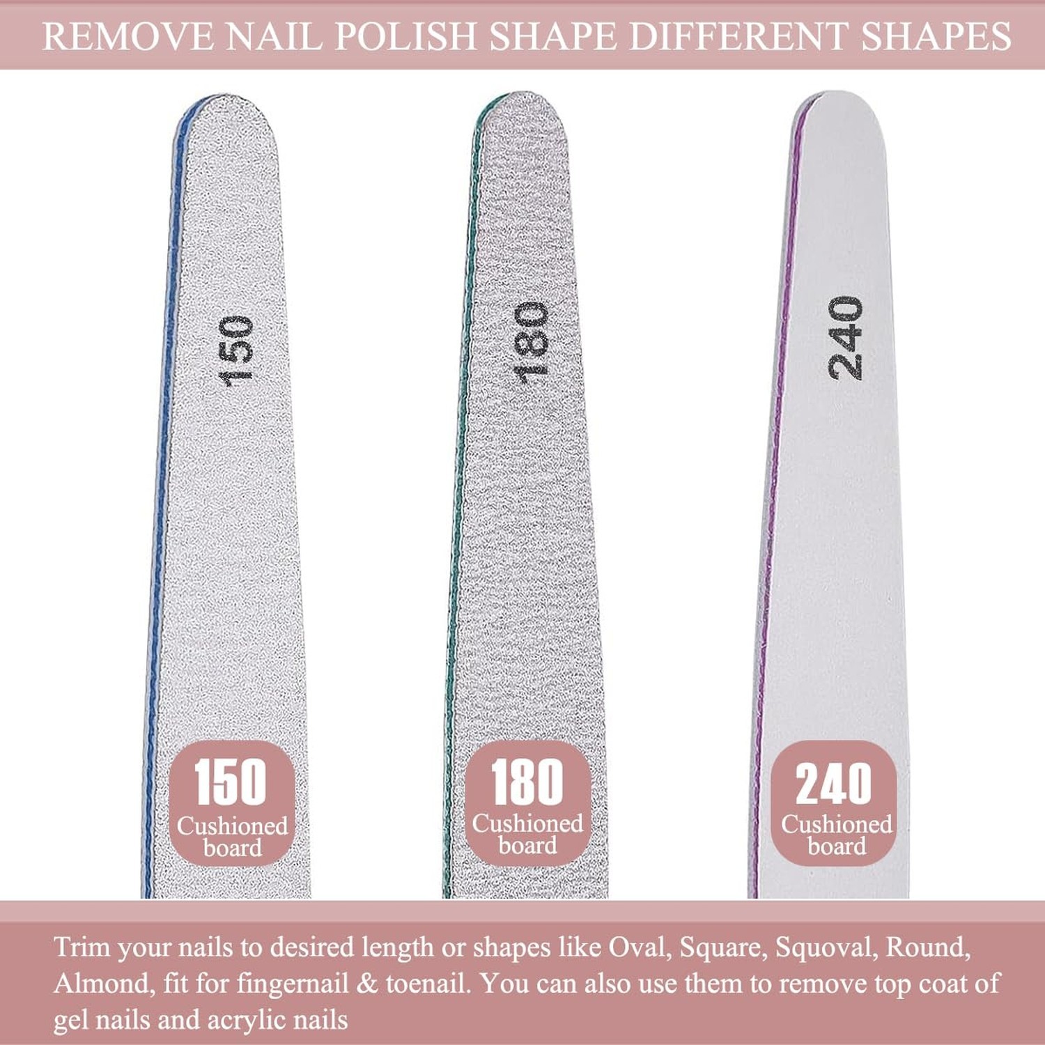 6pcs Nail File Nail Buffers for Natural Nails, Emery Boards for Nails, Nail B…
