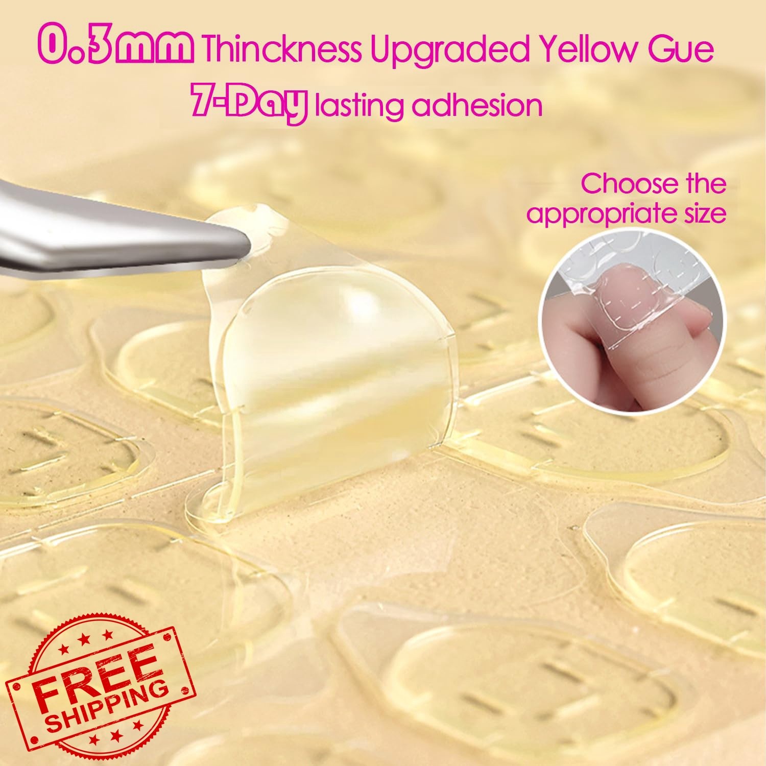 NAILJXPF Nail Stickers Tabs for Press Ons 480pcs