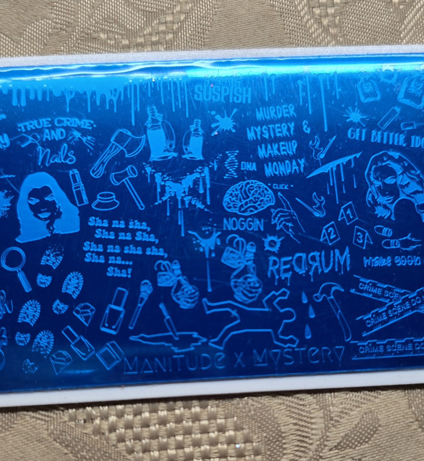 HTF Manitude Mystery Redrum The Shining Murder Suspish Nail Stamp Plate