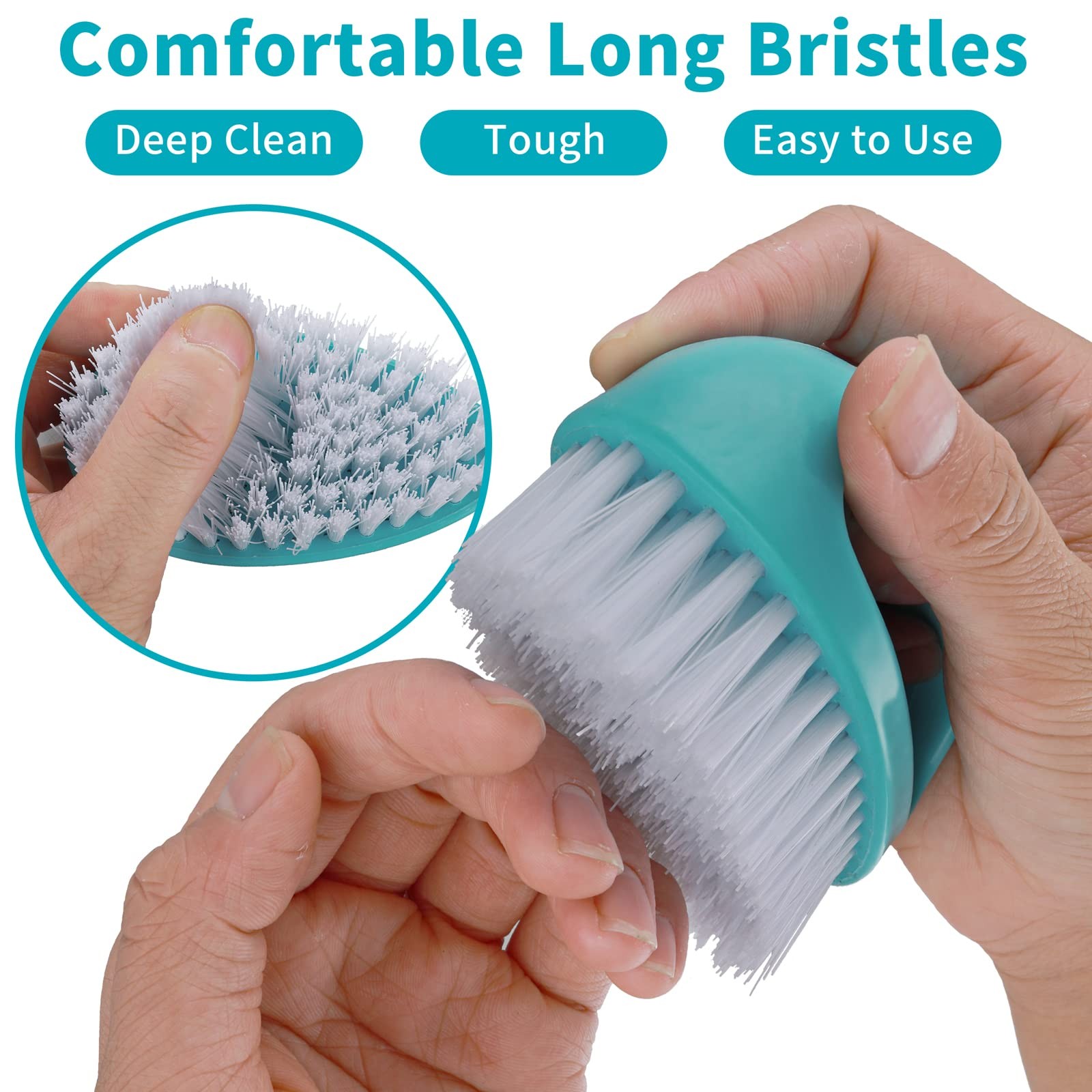 2 Pack Hand Nail Brush Cleaning Fingernails Durable Stiff Bristles Nail Scrub