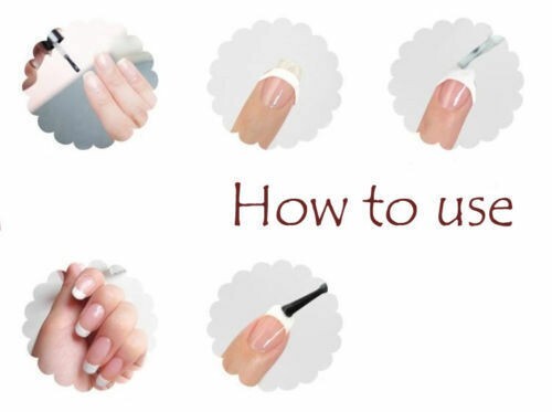 5 pk French Tip Guides Sticker Manicure Stripe Edge Nail Art Toes Decoration DIY