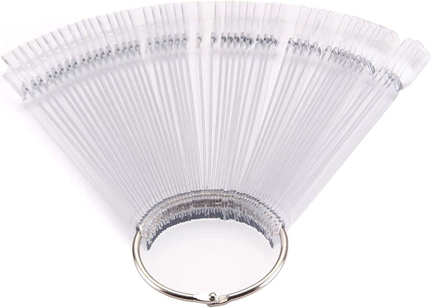 Professional 50-Pack Nail Art Sticks – Clear Fan Display for Practicing Designs