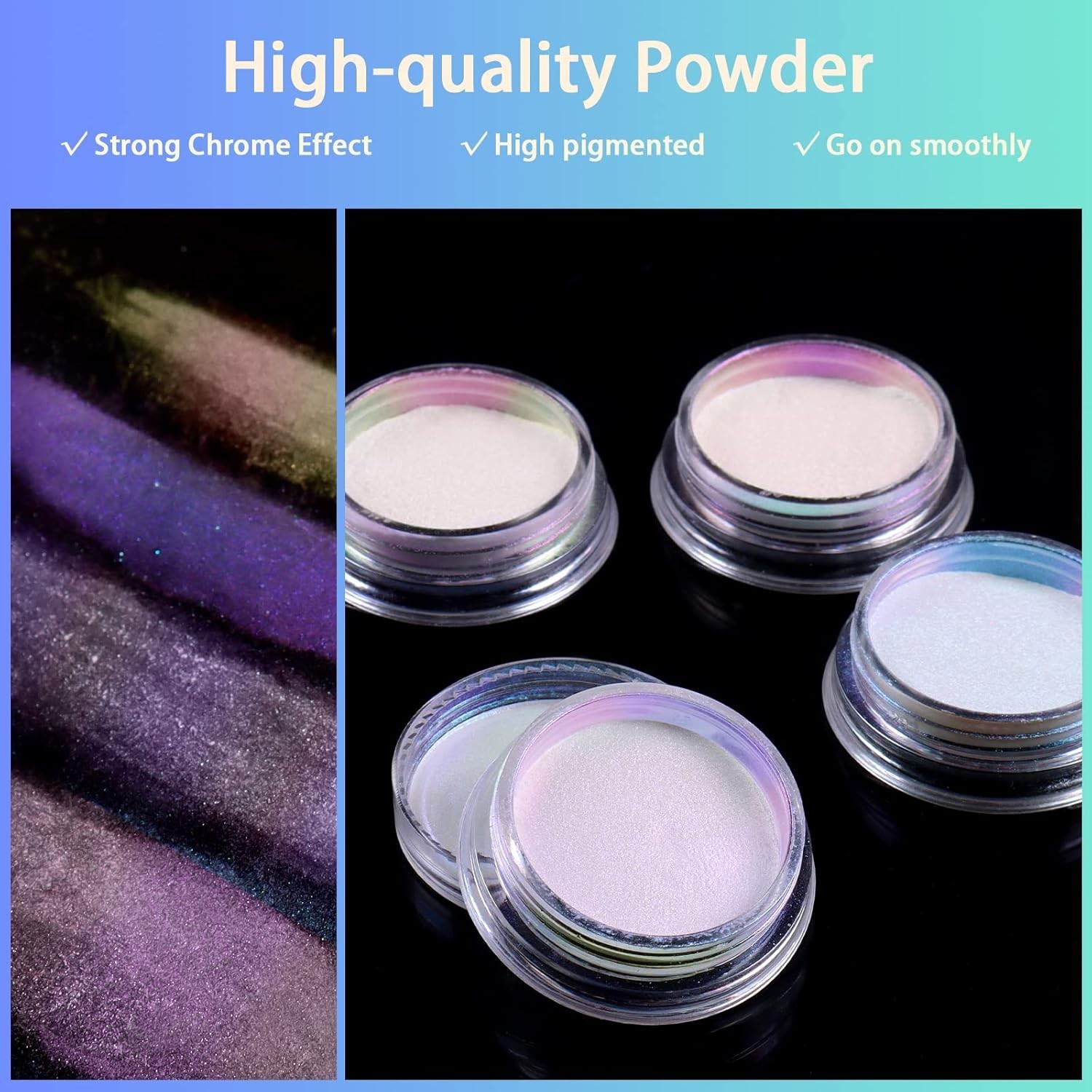 Color-Shift Mica Powder Collection: Create Iridescent Nail Art & Resin Designs