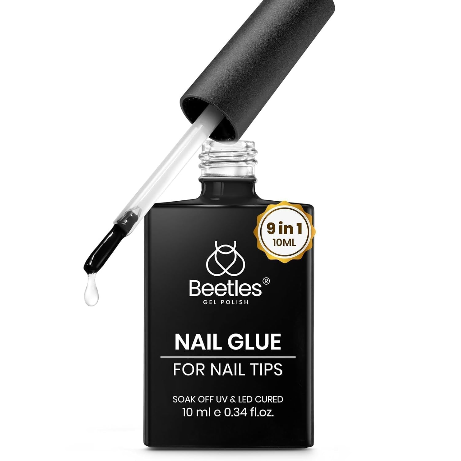 Beetles Toe Nail Tips Square – 16 Sizes 192 Pcs Full Cover Nail Tips Fake Acryli