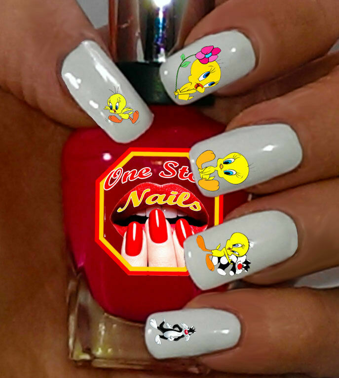 Tweety Cartoons Nail Art Stickers with Tweety Transfers Decals CT001-51