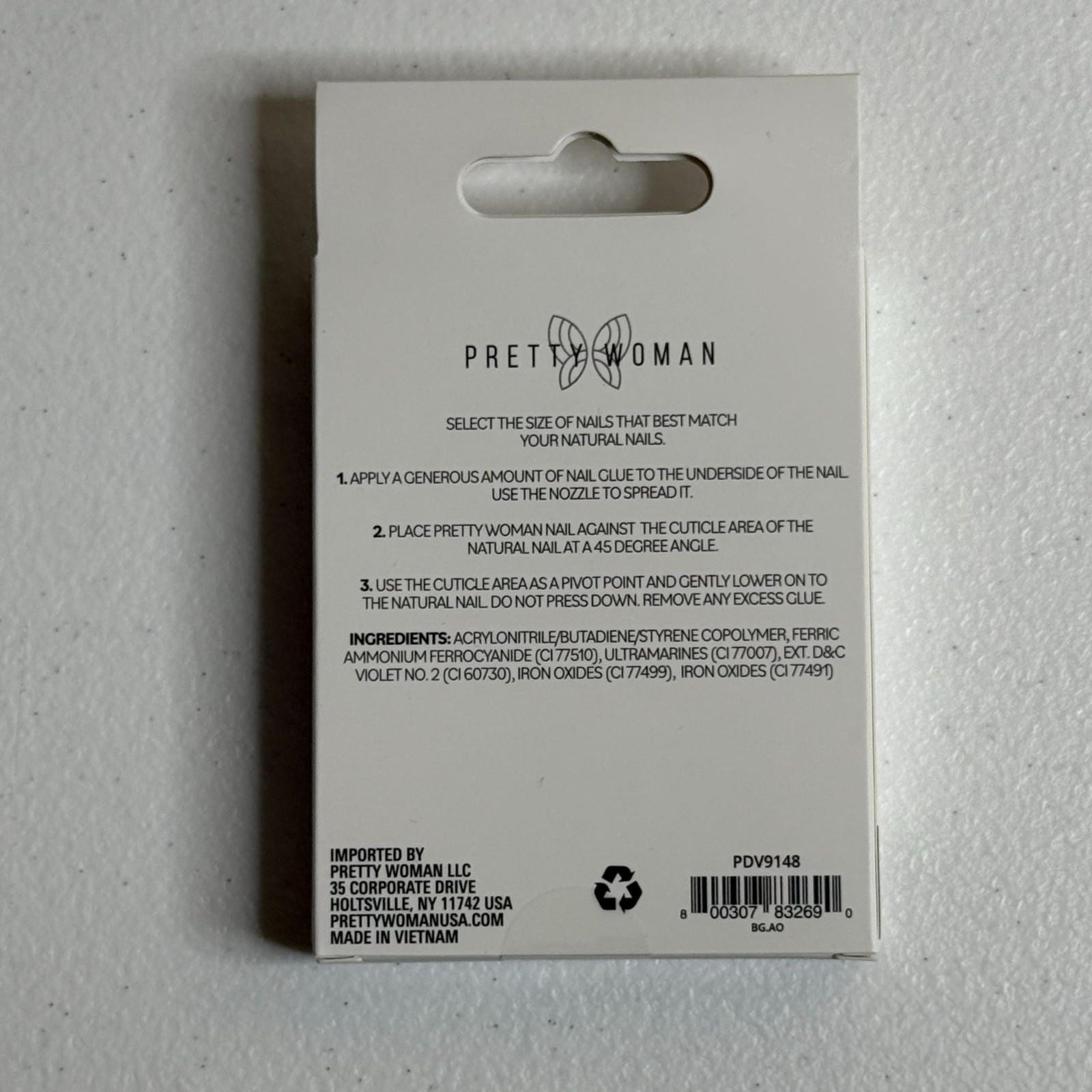Pretty Woman Press On Nails Nude Blush Pink Swirl 12pc Vegan Manicure