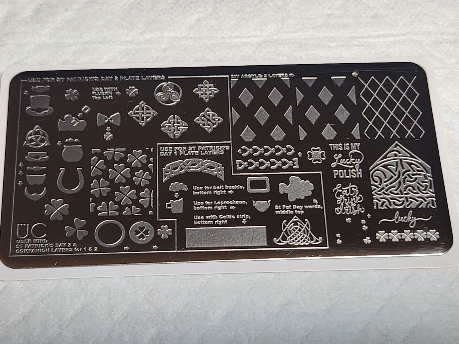 Uber Chic Nail Stamping Plate – St Patrick’s Day 3