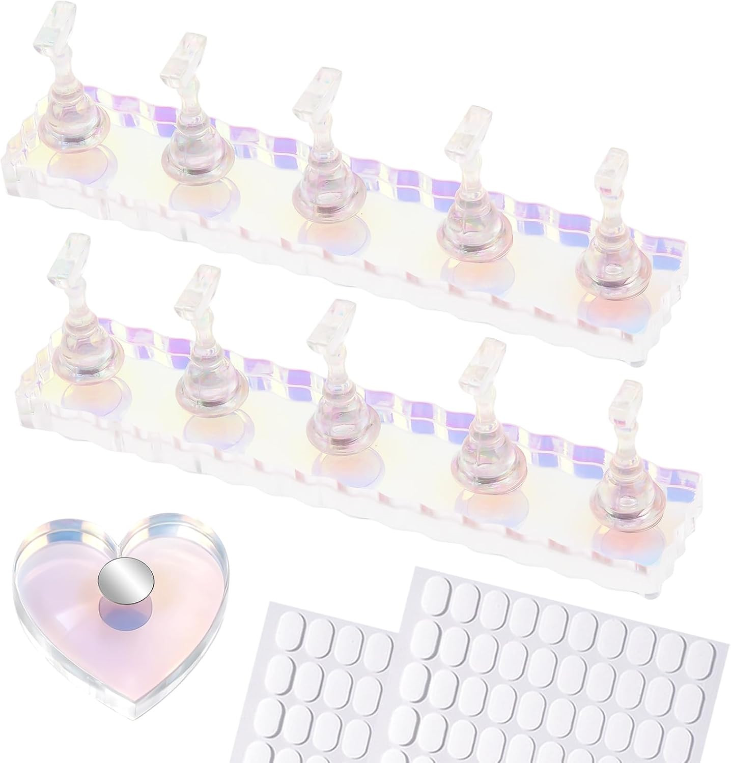 Nail Stand For Press On Acrylic Strong Magnetic Nail Holder Kit Medium Clear