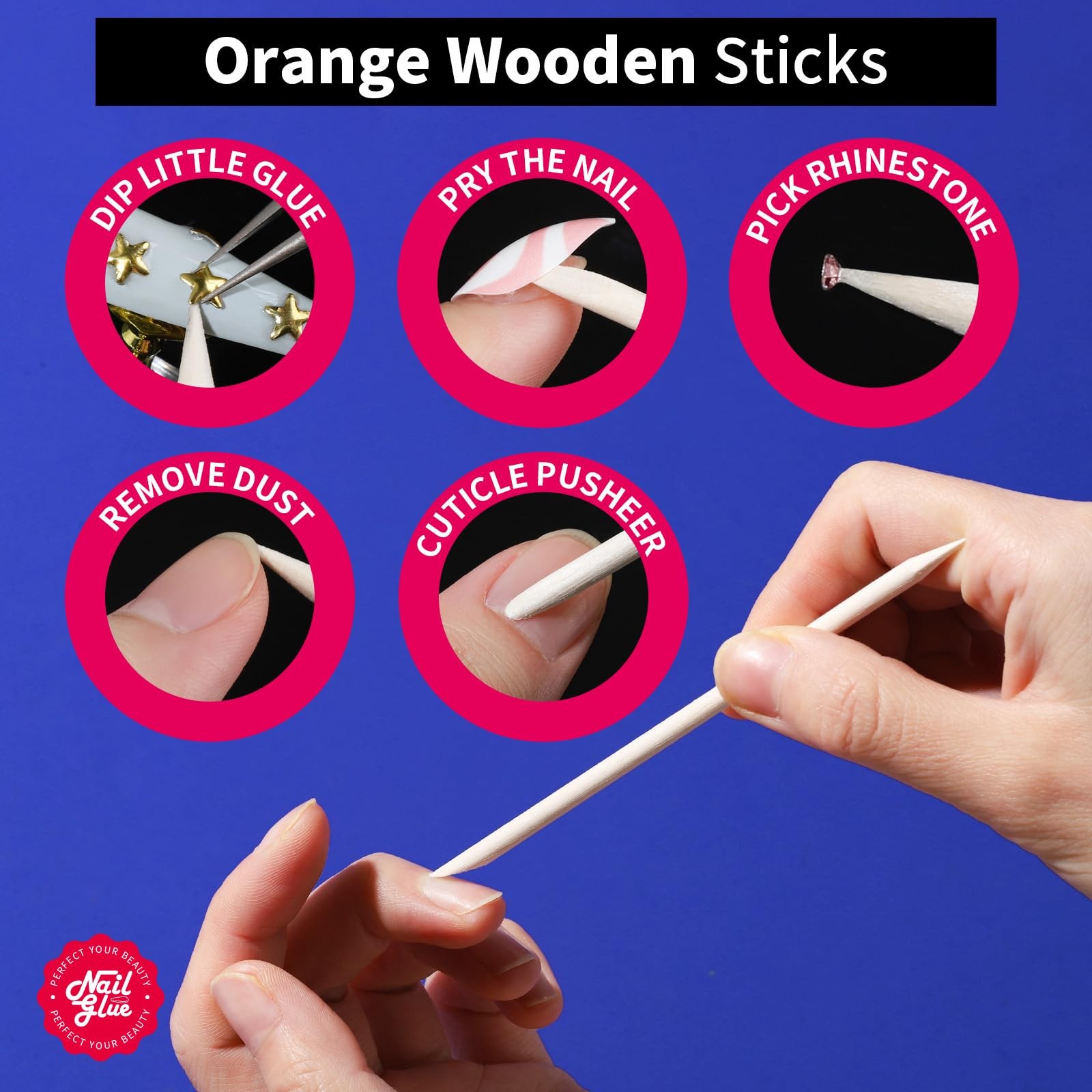 Strong Nail Glue, 42ml Professional for Press Ons, Brush-On for Acrylic Nails…