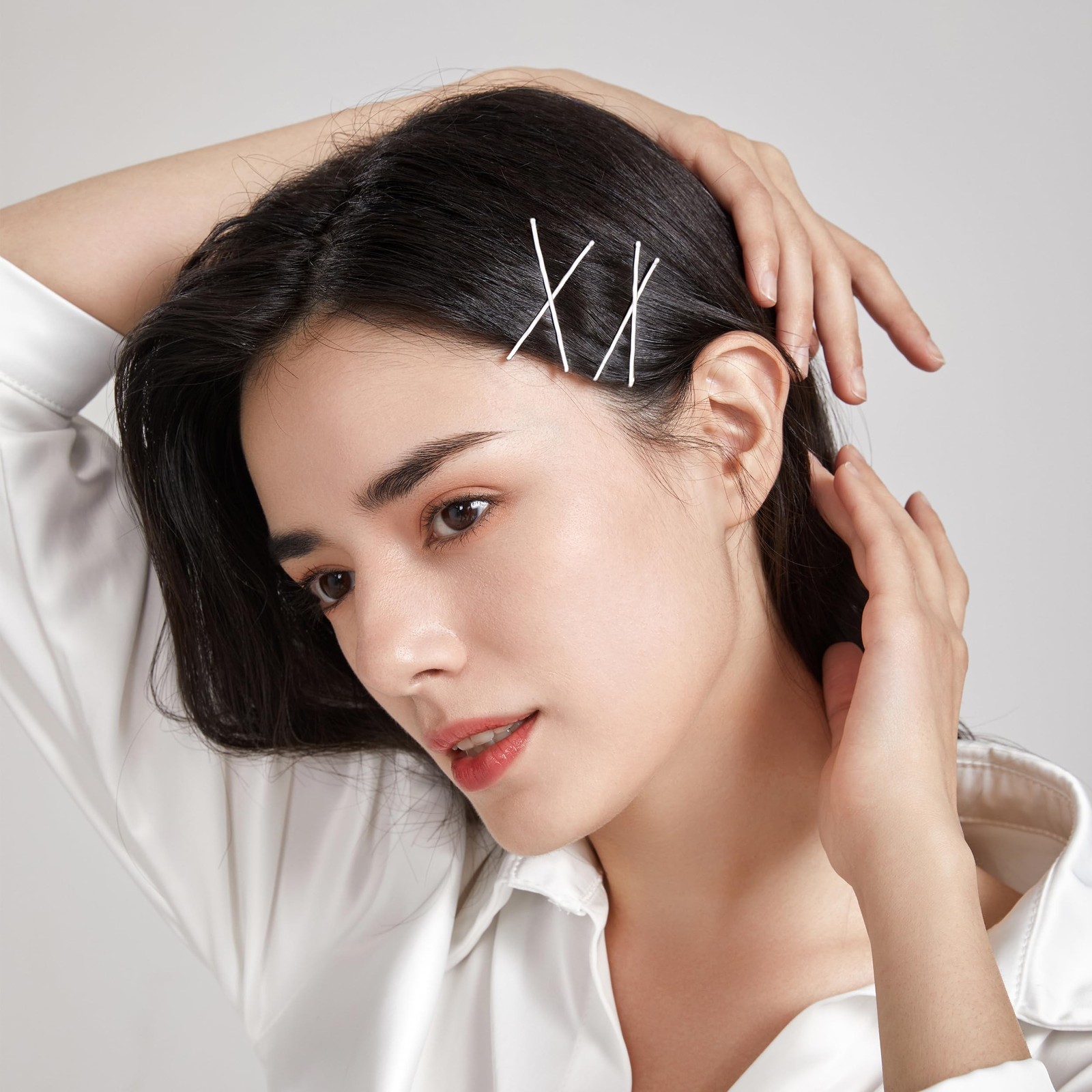 Dofash 5Waves Bobby Pins White Hair Pins 5CM/2IN Hairpins Decorative Hair Acc…