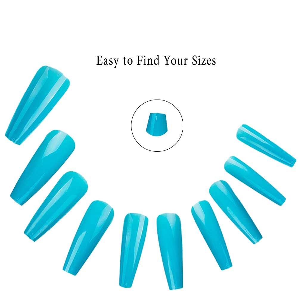 Colorful Long Coffin False Nails Ballerina Fake Nail Candy Press On Nail Acry…