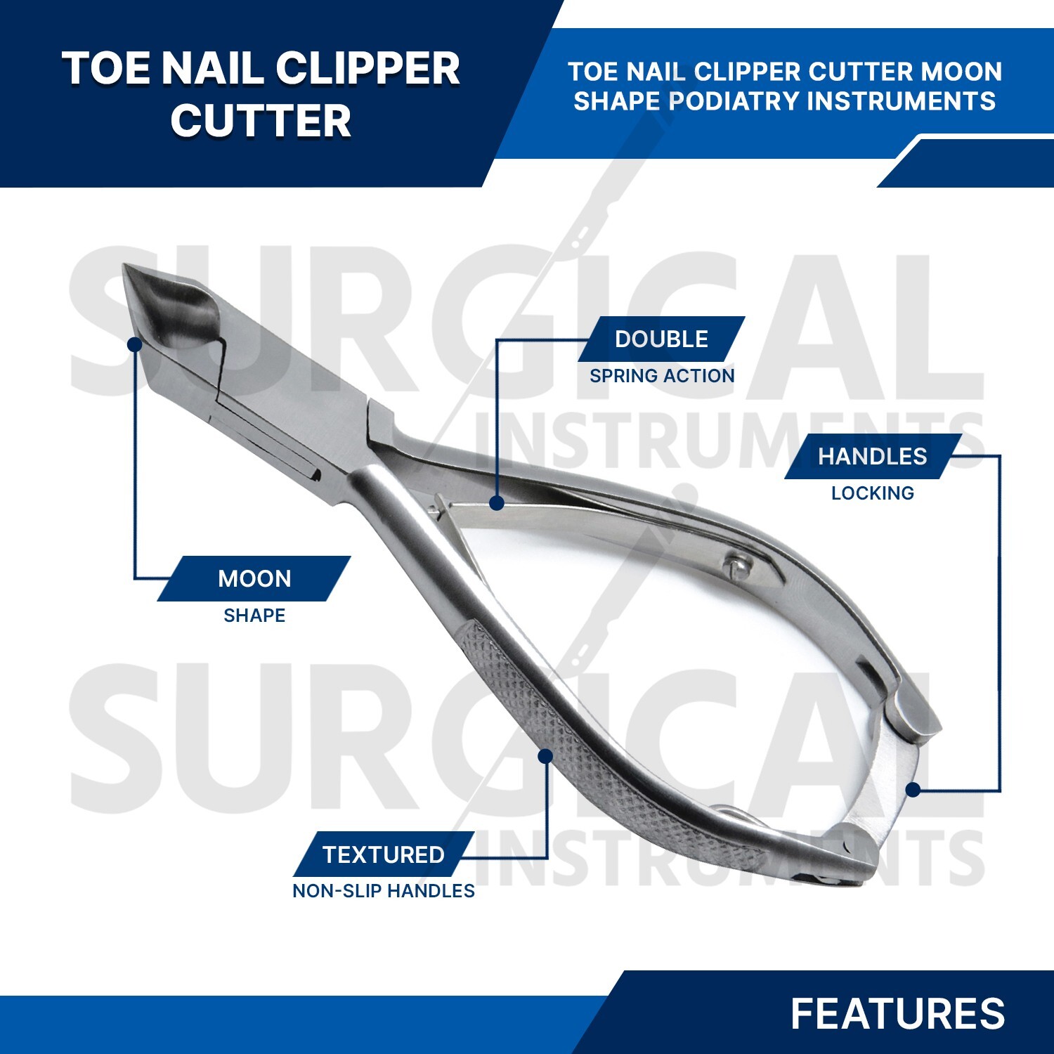 Toe Nail Clipper Cutter Moon Shape Excellent Brand Stainless Steel German Grade