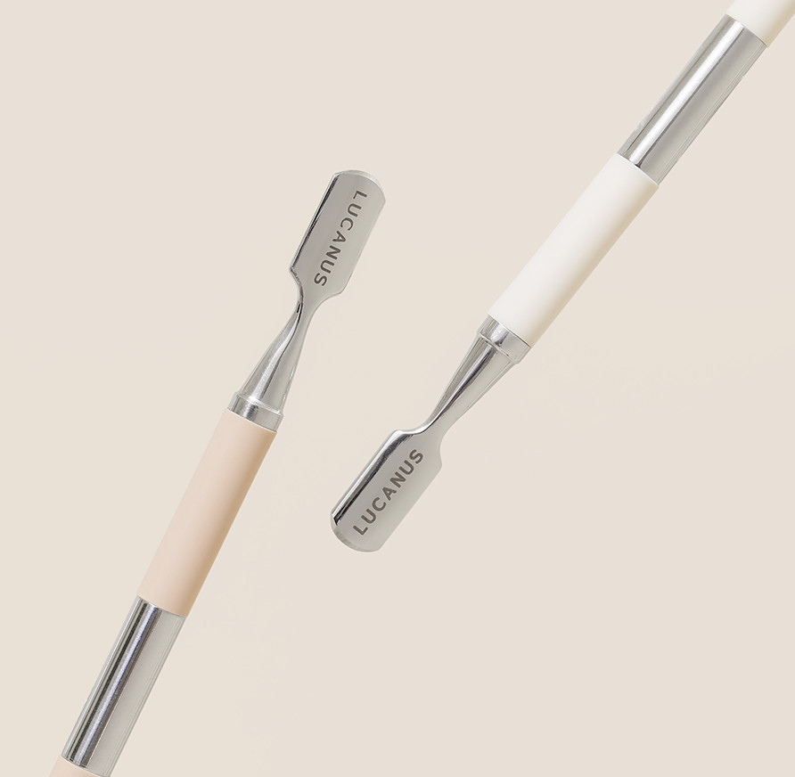 LUCANUS Silicone Cuticle Pusher Double Ended Nail Care Tool 6 Colors K-Beauty