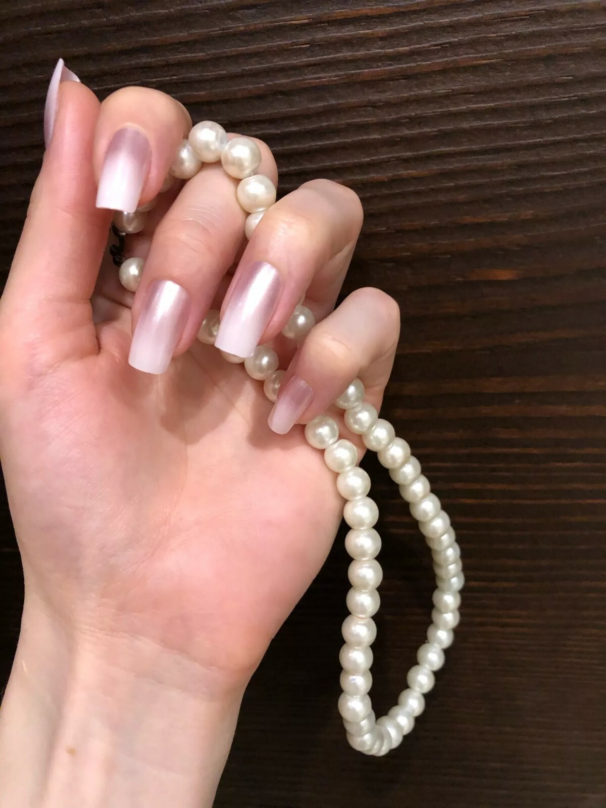 Pearl Ombre French Mani Press on nails glue on white tip Square