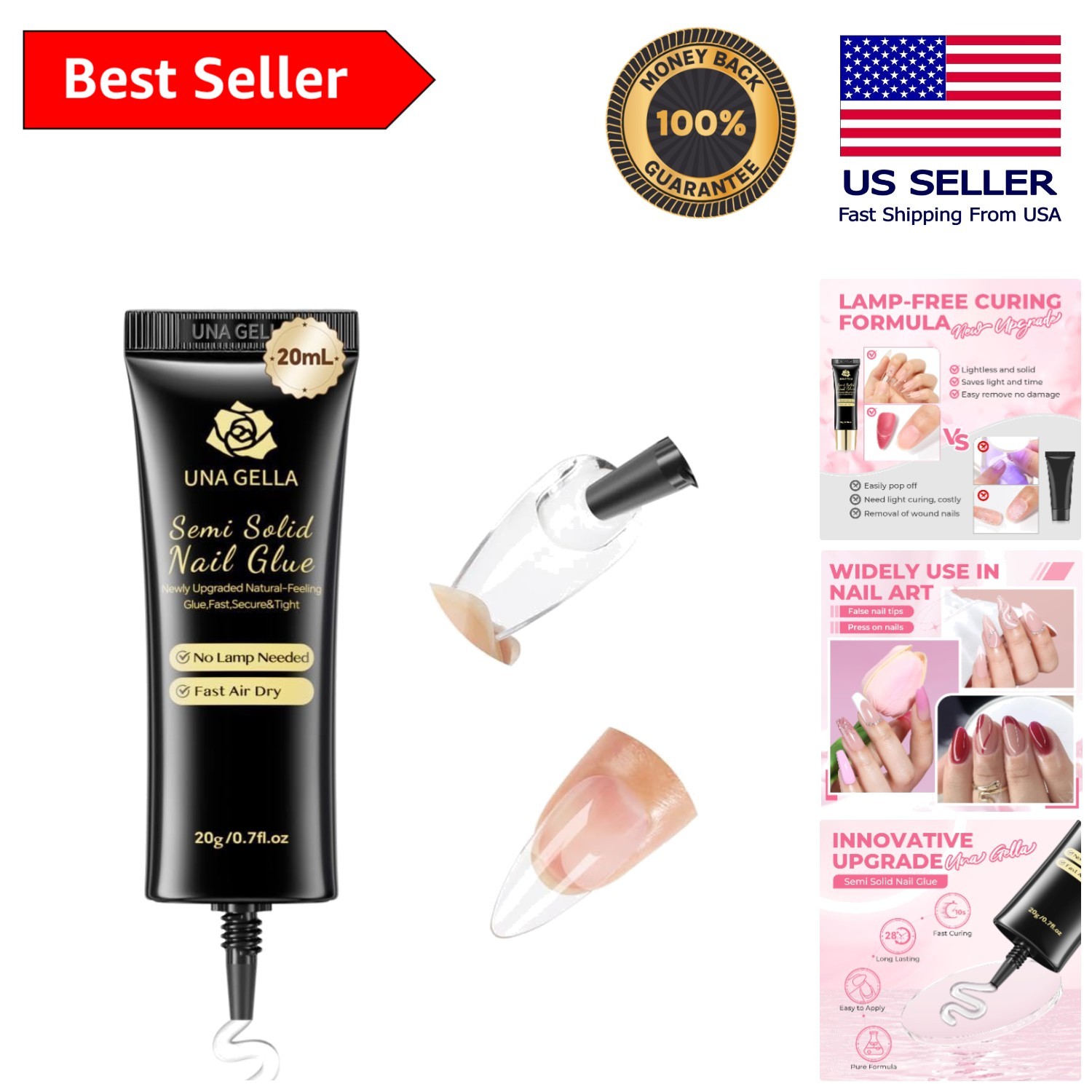 20g Gentle Nail Glue for Press On Nails – Quick Dry, Long-Lasting & Residue-Free