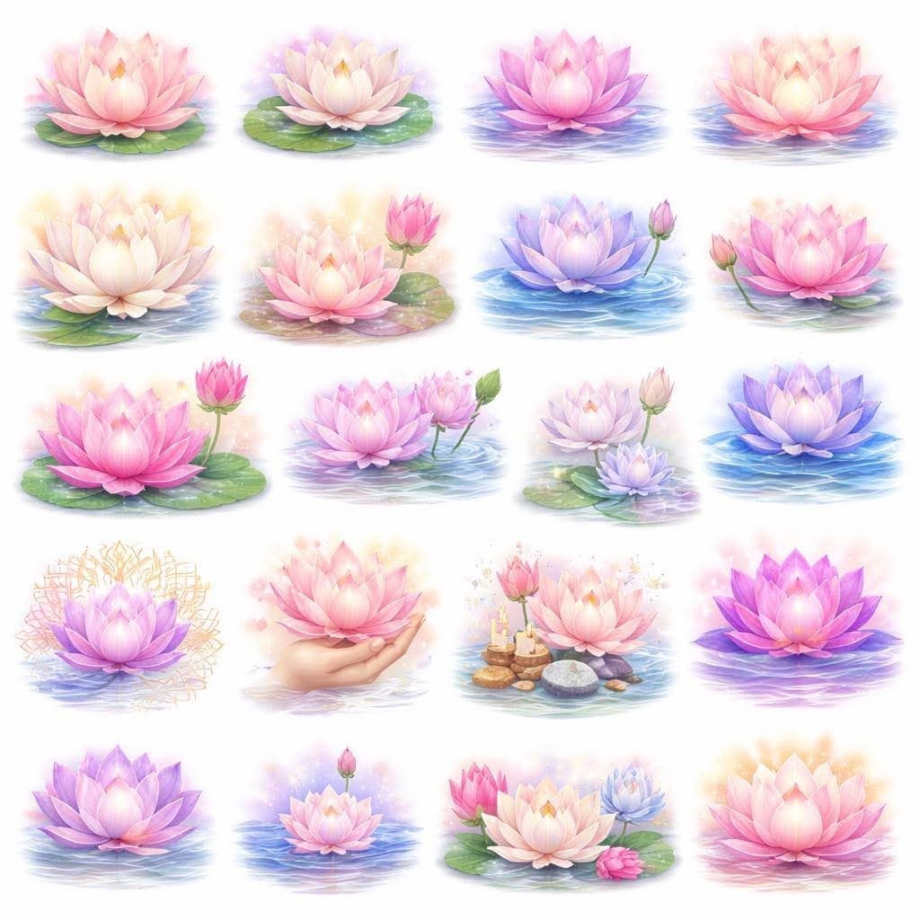 Lily pads Set Of 50 Waterslide Nail Art Decals