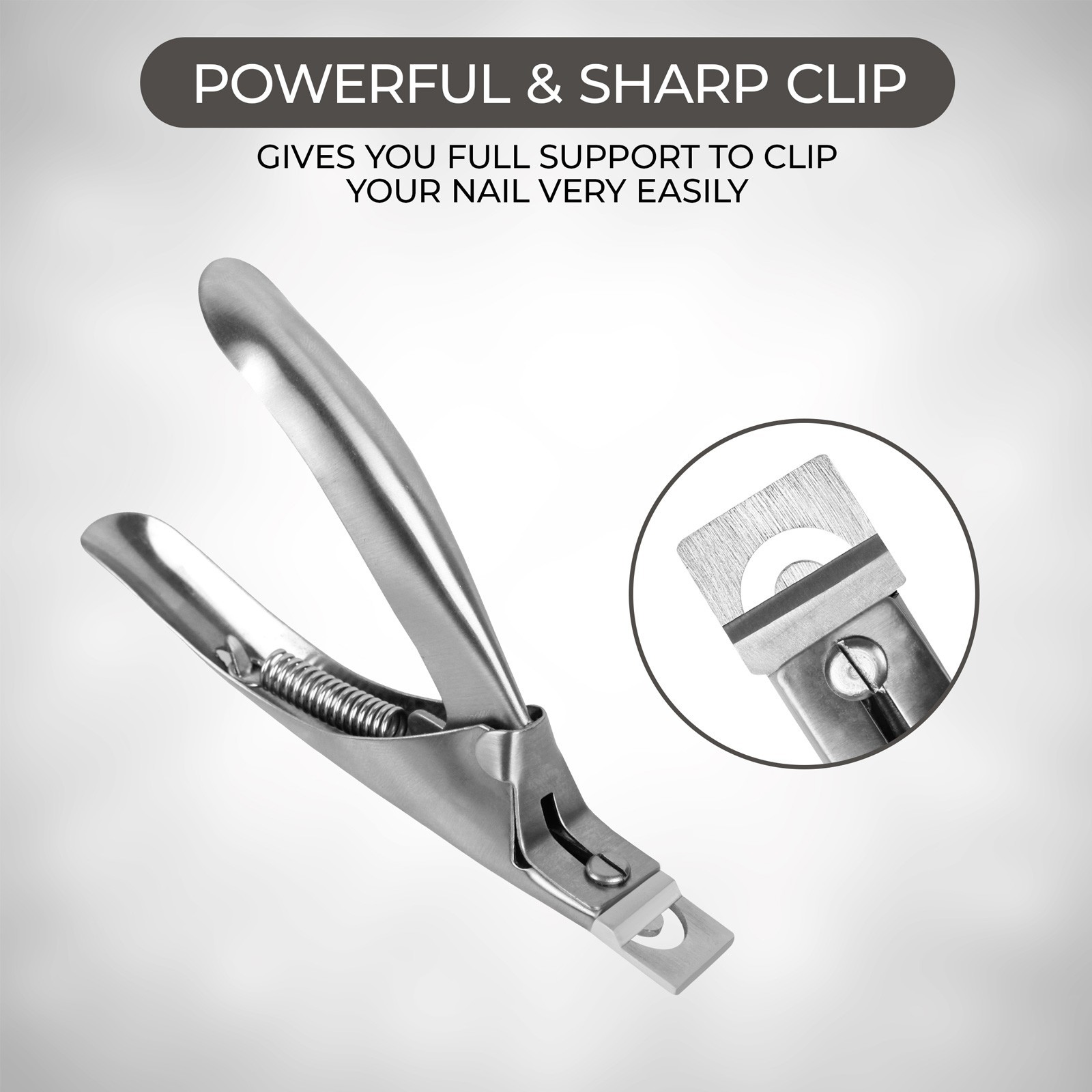 Acrylic Nail Clipper Scissor– U-Edge False Nail Cutter Manicure Tool for Tips