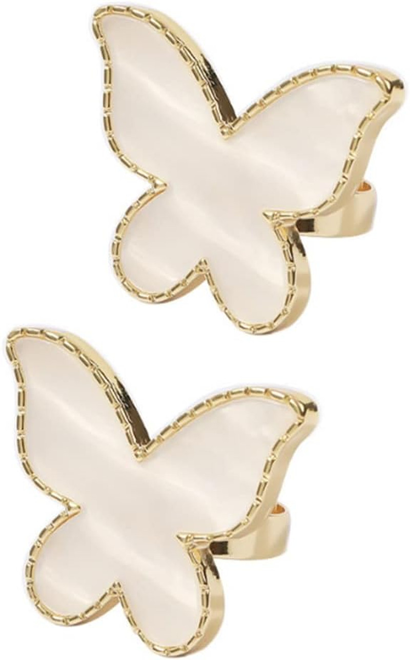 2 Pcs Butterfly Nail Art Resin Palette, Ring Gel Polishing Mixing Tray