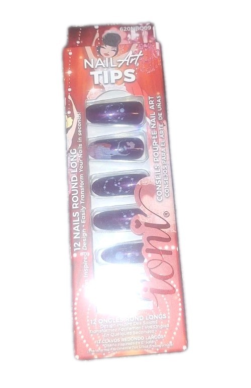 Ioni Nail Burlesque Lot Of 2. 1 Set Round Medium & 1 Set Round Long. New!