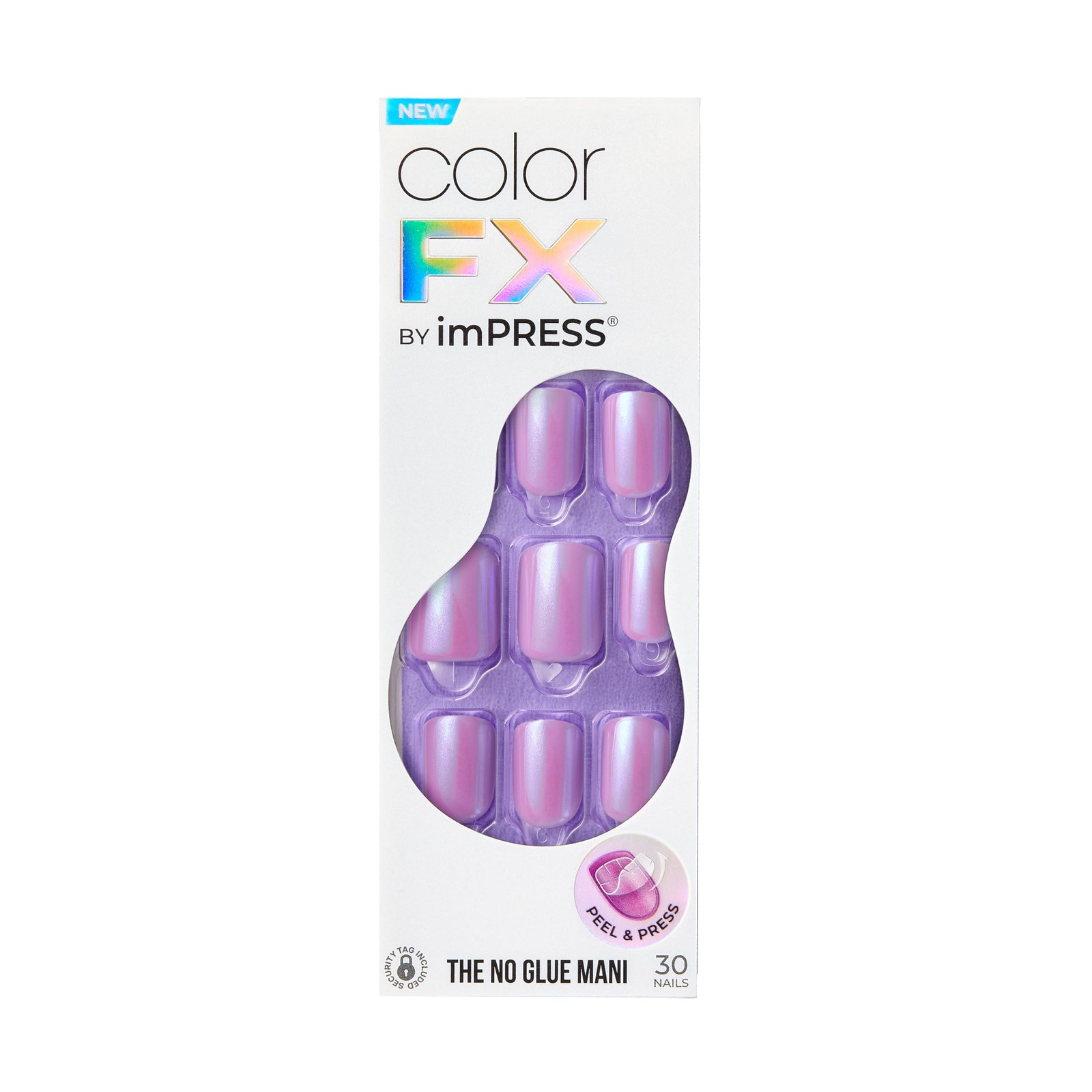 Kiss Impress No Glue Mani Press On Nails, Color 33 Count (Pack of 1), Purple