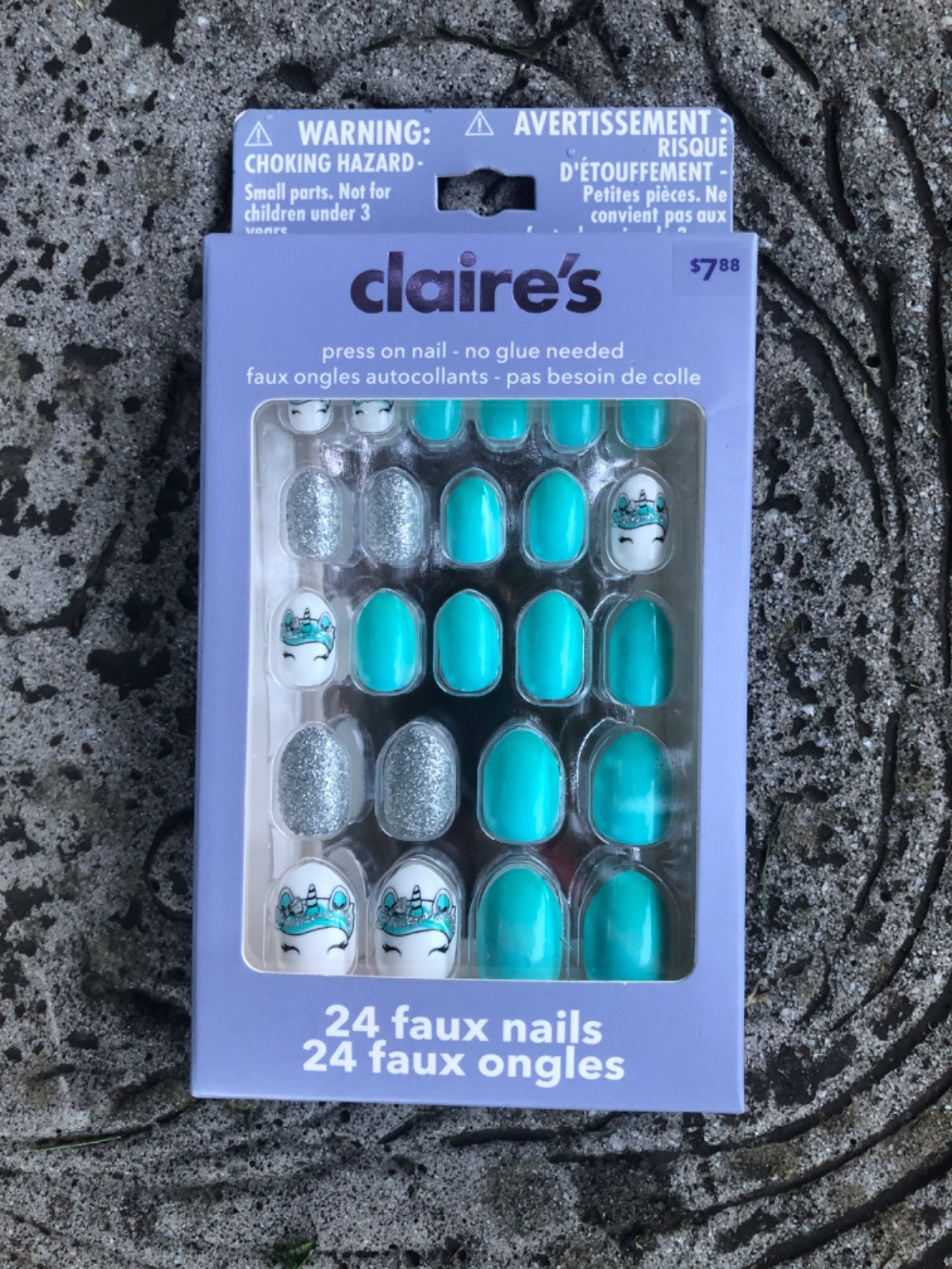 Lot Of 5 Claire’s Press On Nails For Girls 24 Total NIB